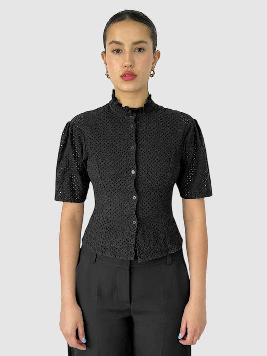 Eyelet Embroidered Top