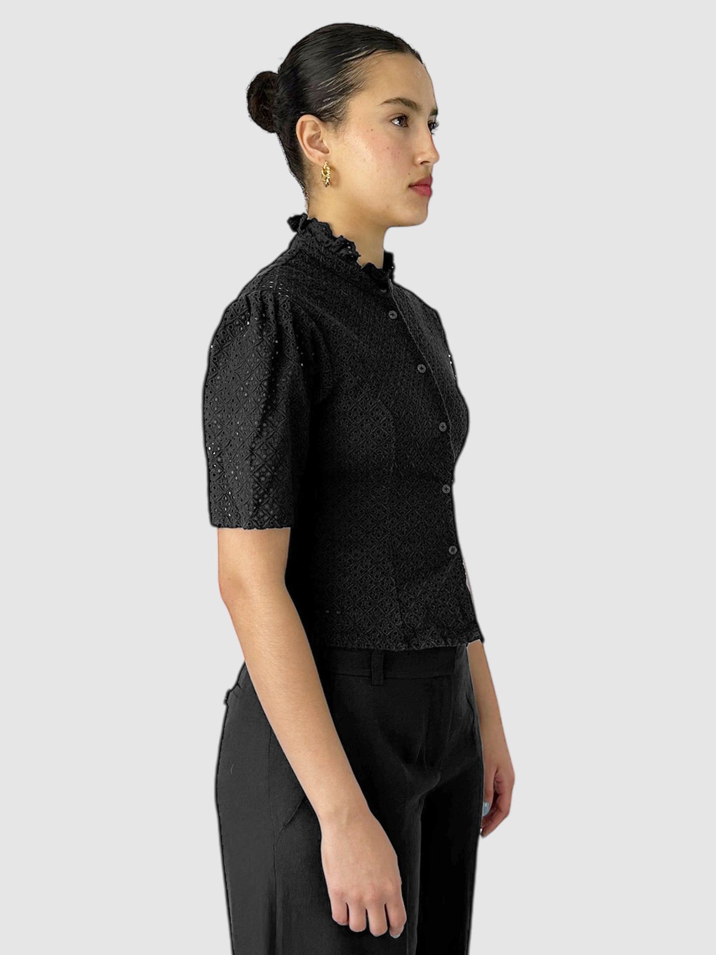 Eyelet Embroidered Top