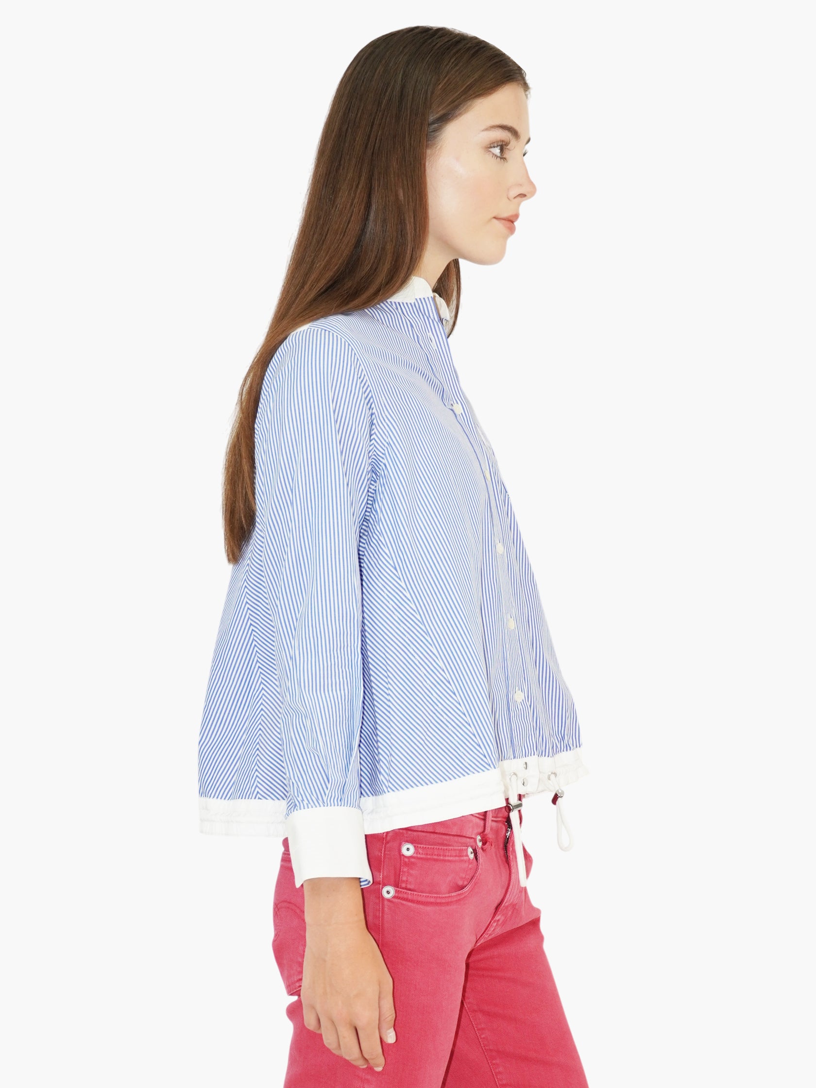 Striped Poplin Top