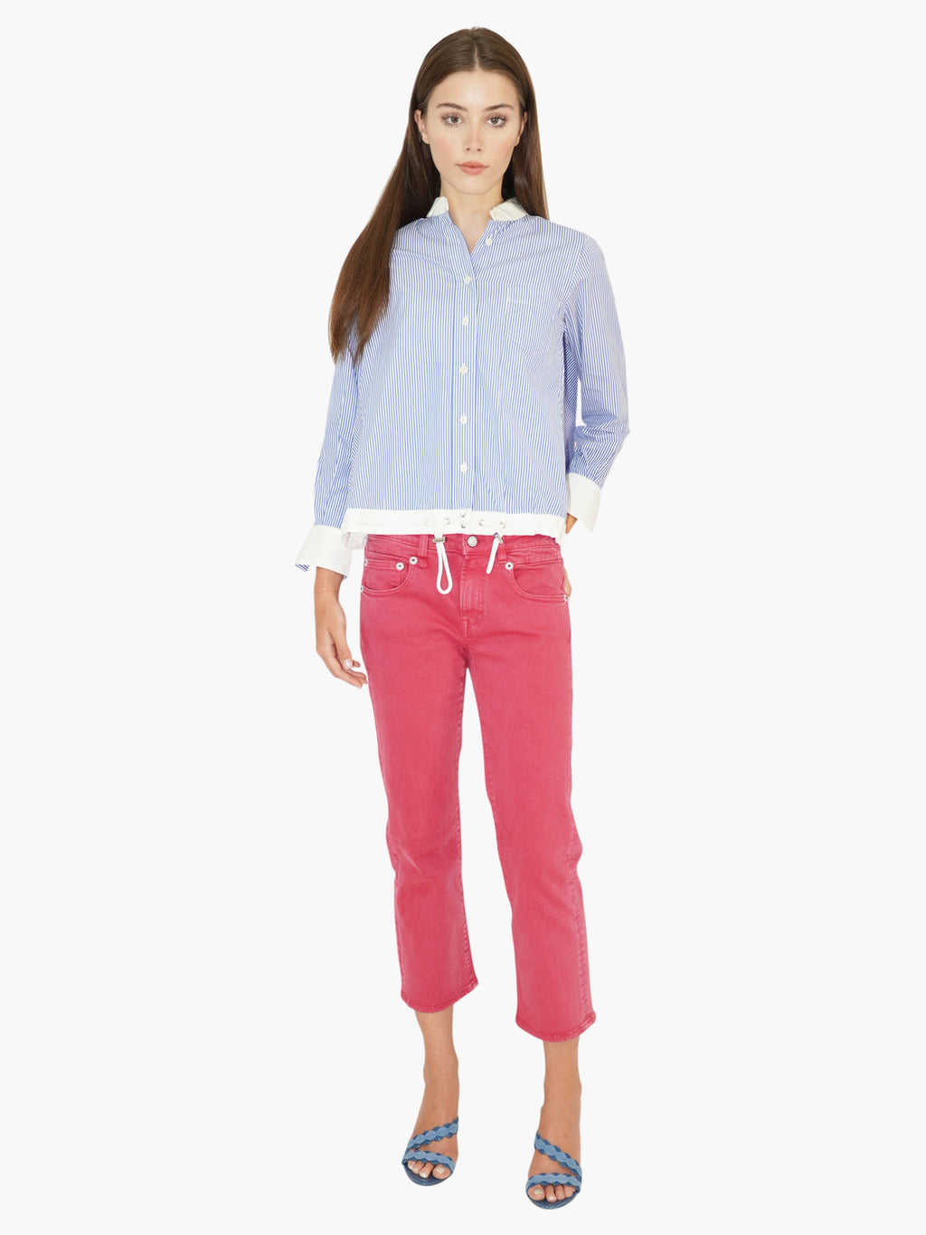 Striped Poplin Top