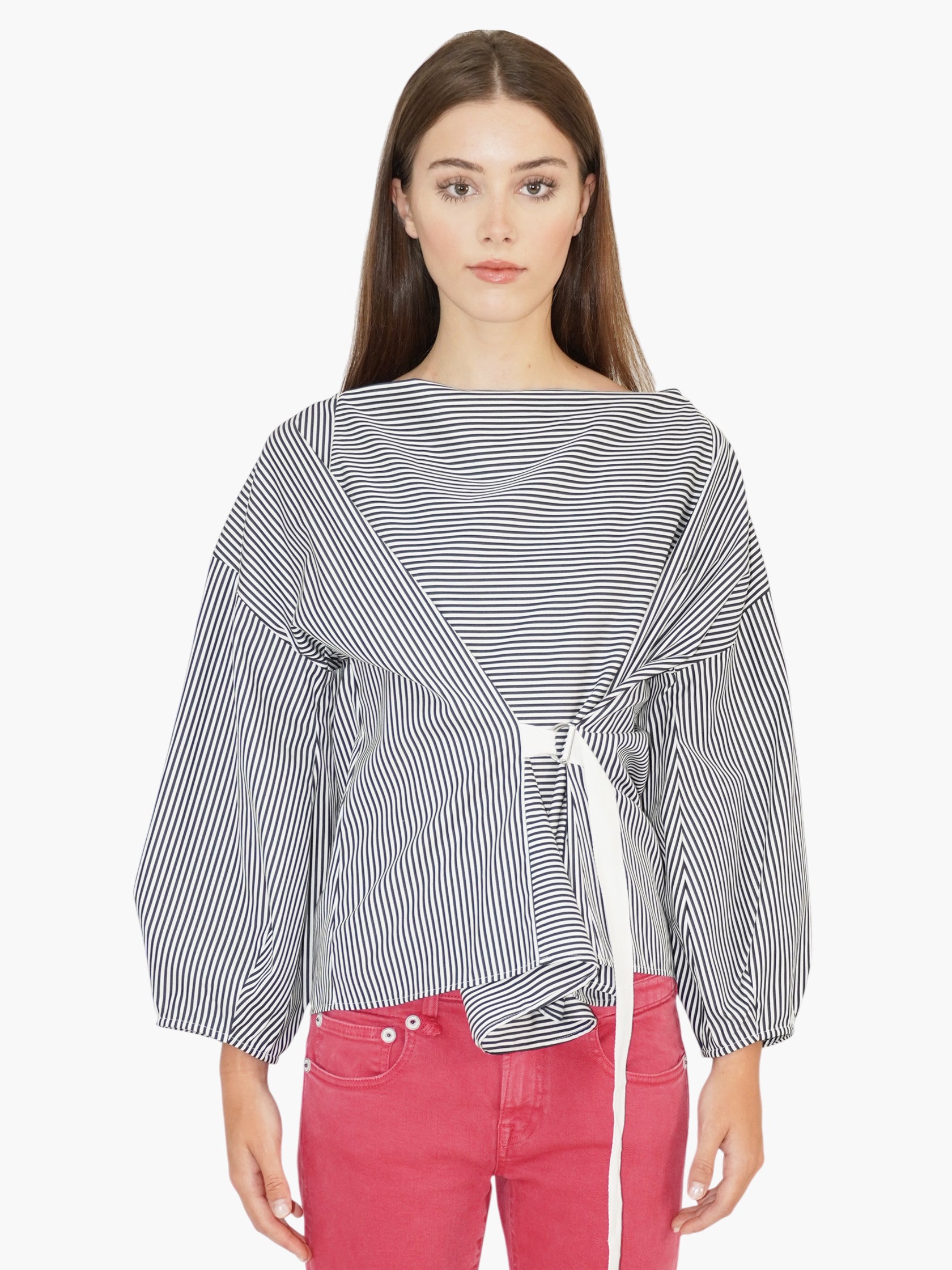 Striped Belted Top