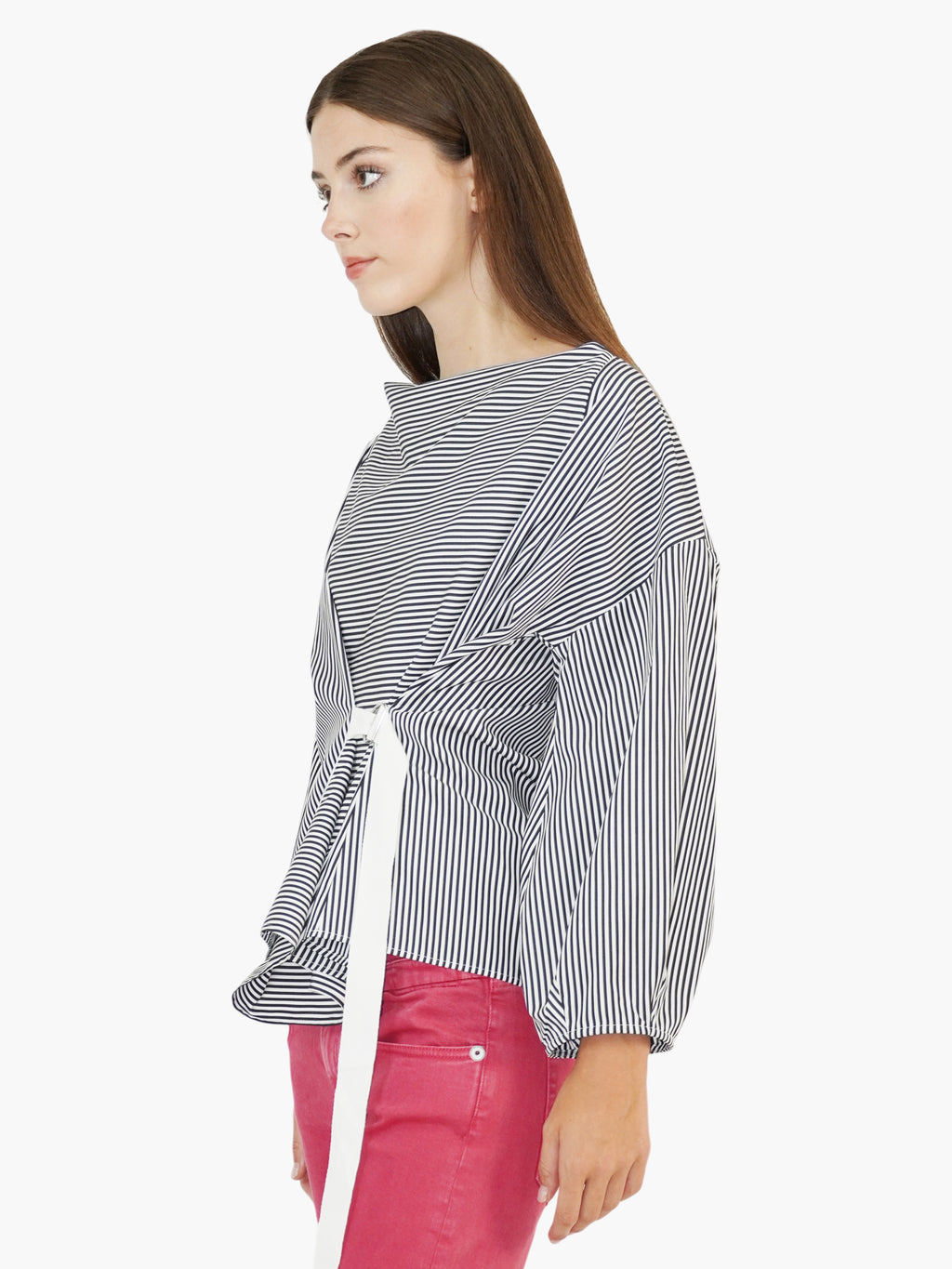 Striped Belted Top