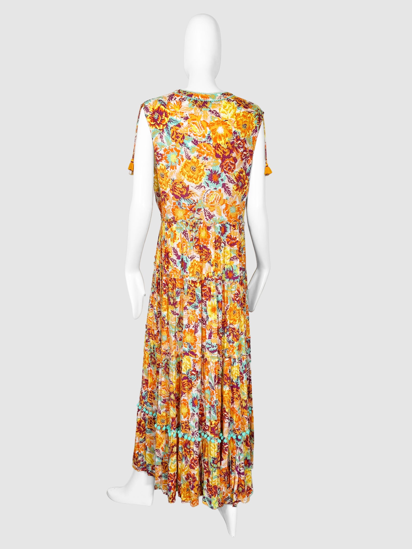 Floral Button Down Maxi Dress - Size L