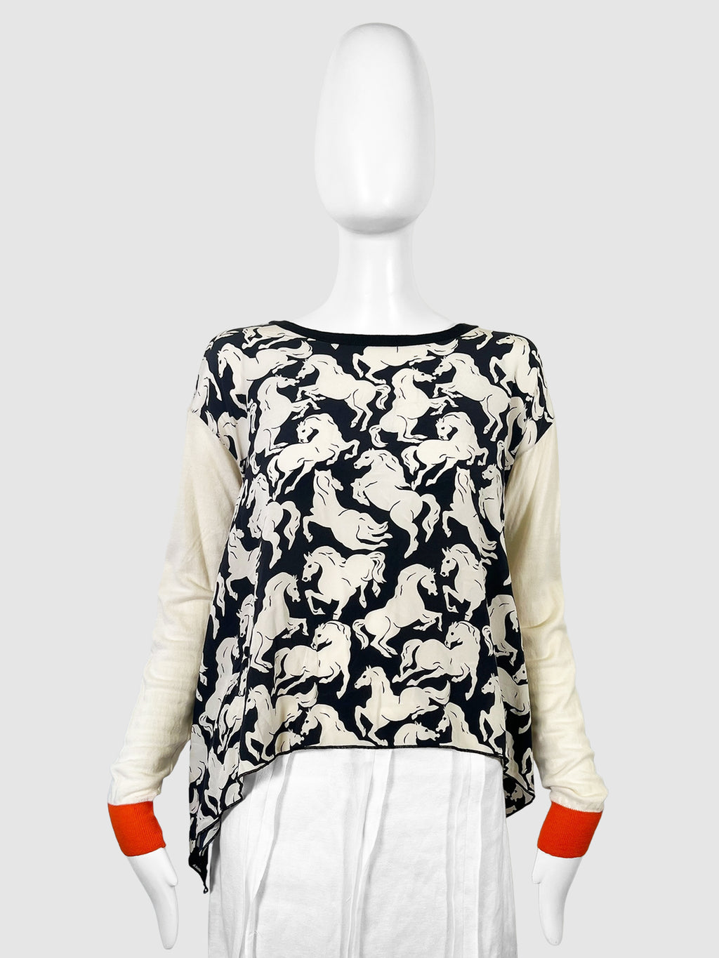 Horse Print Sweater - Size 44