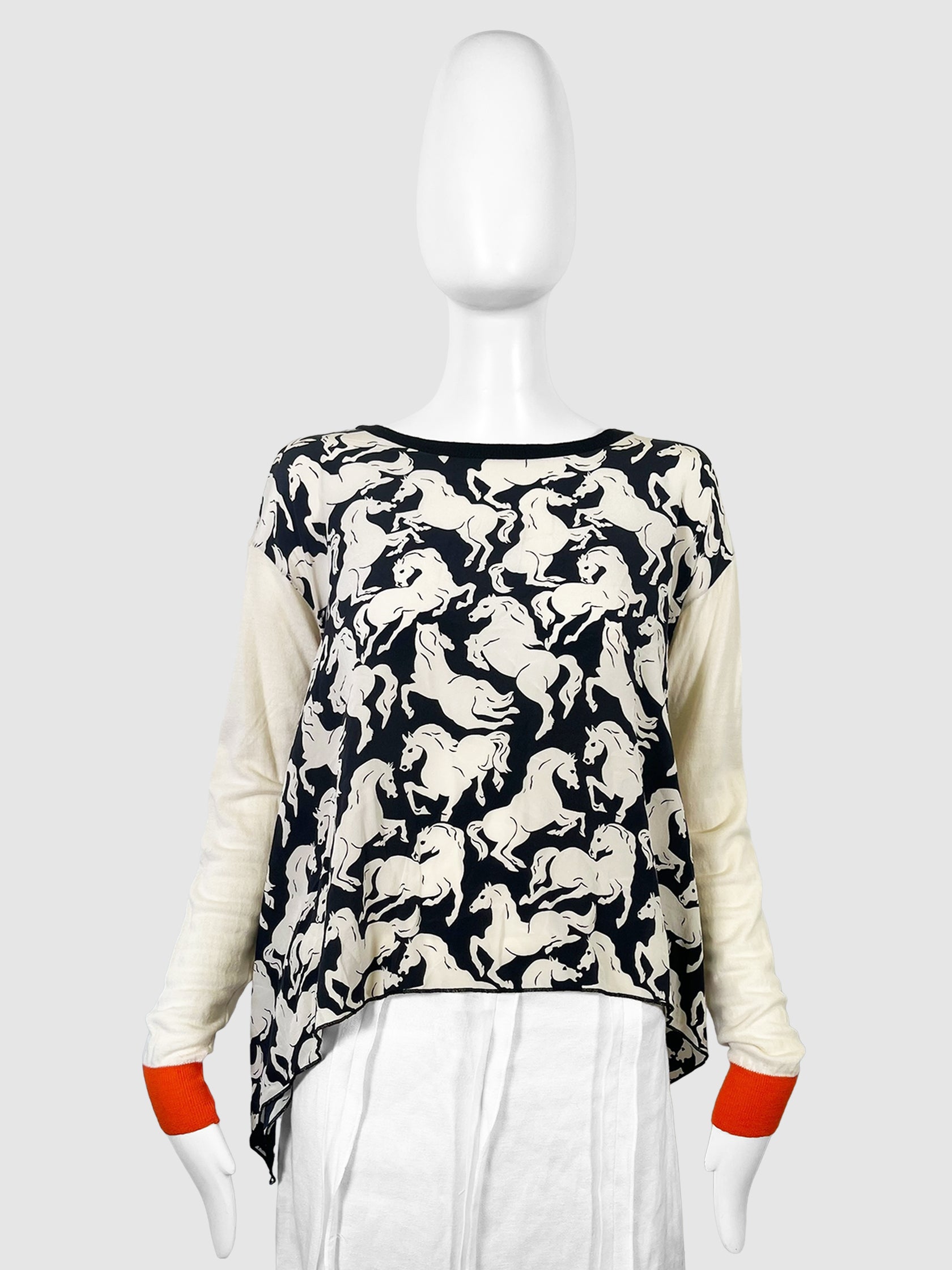 Horse Print Sweater - Size 44