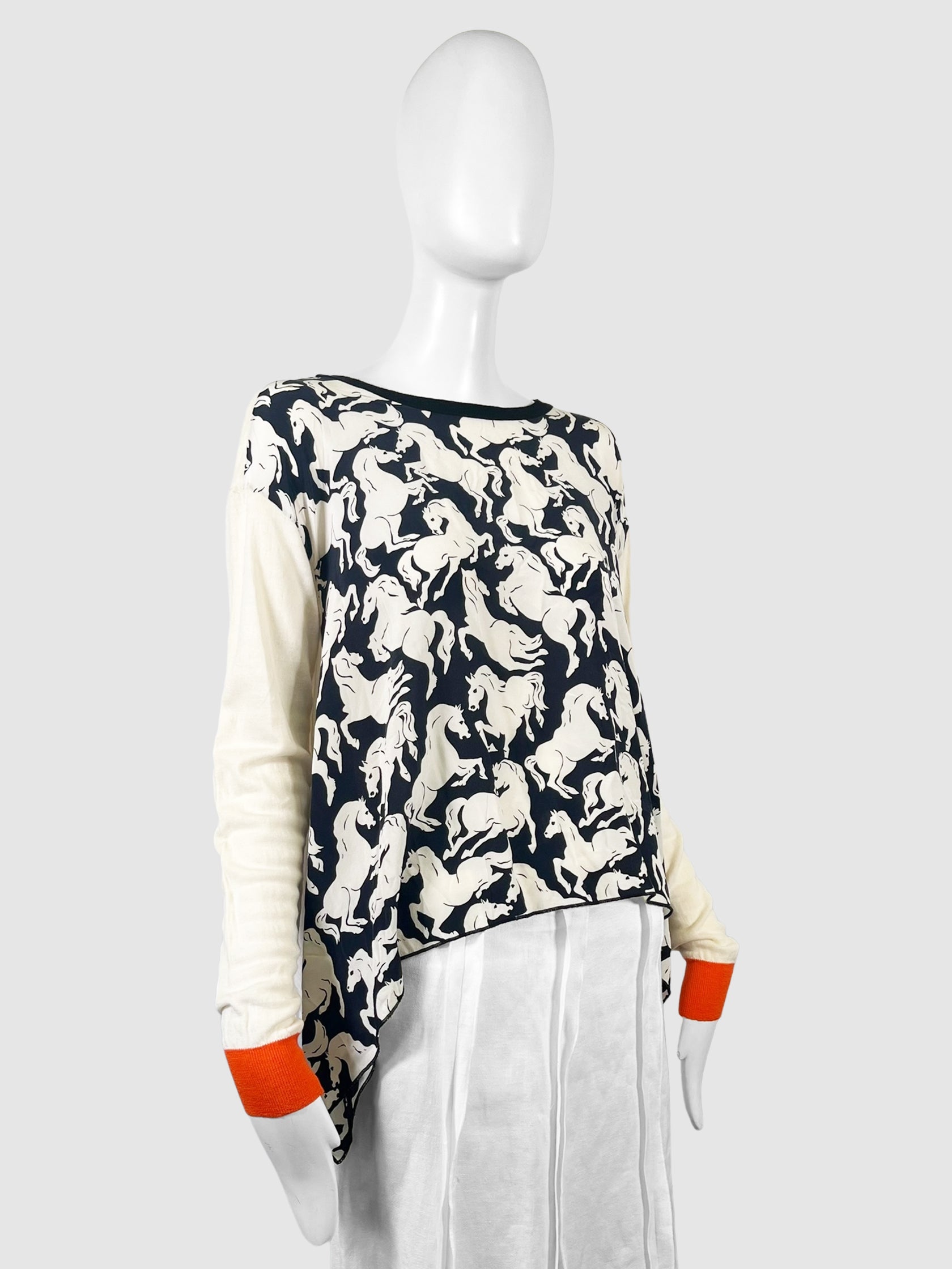 Horse Print Sweater - Size 44