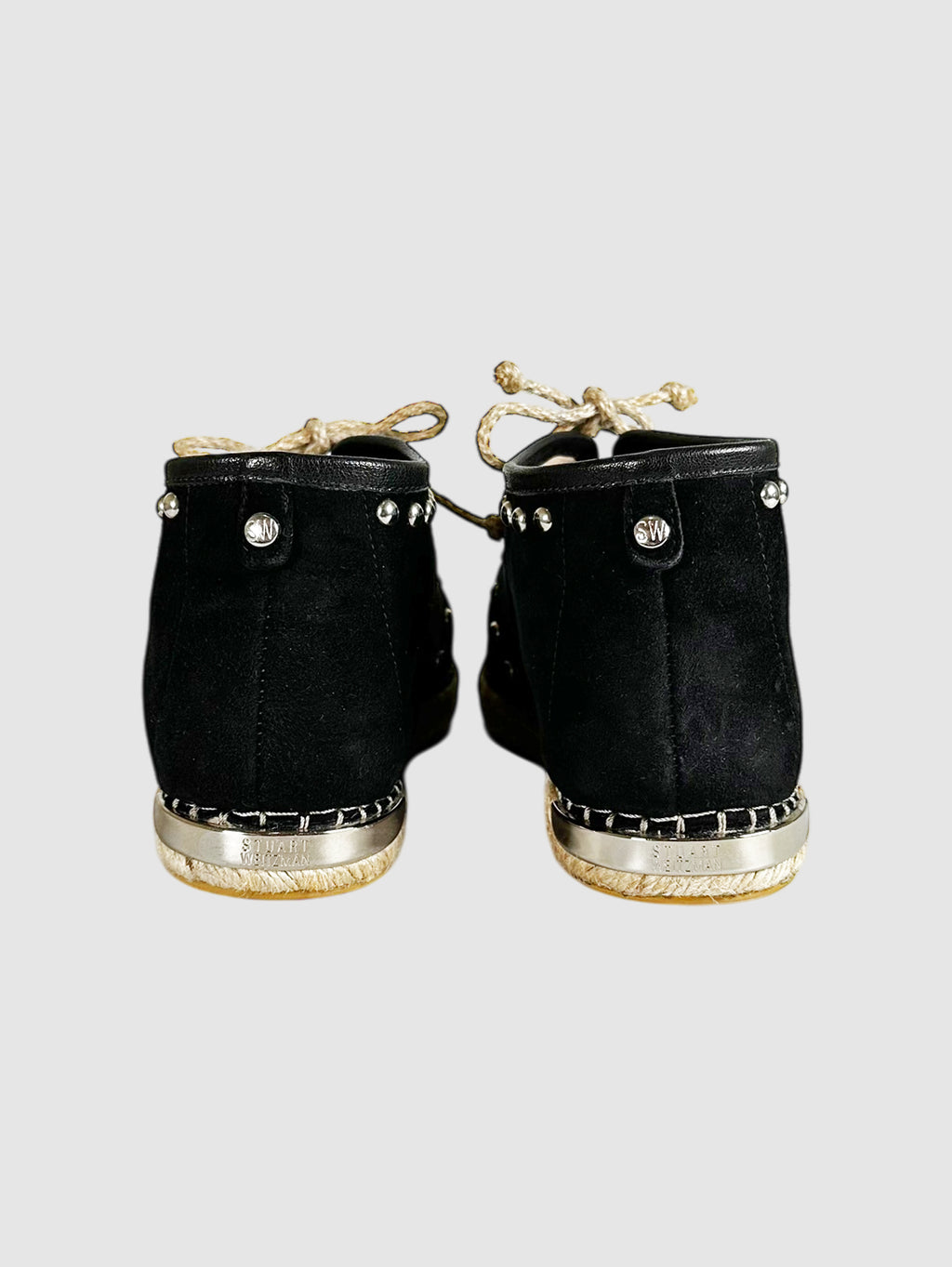 Studded Lace-Up Espadrilles