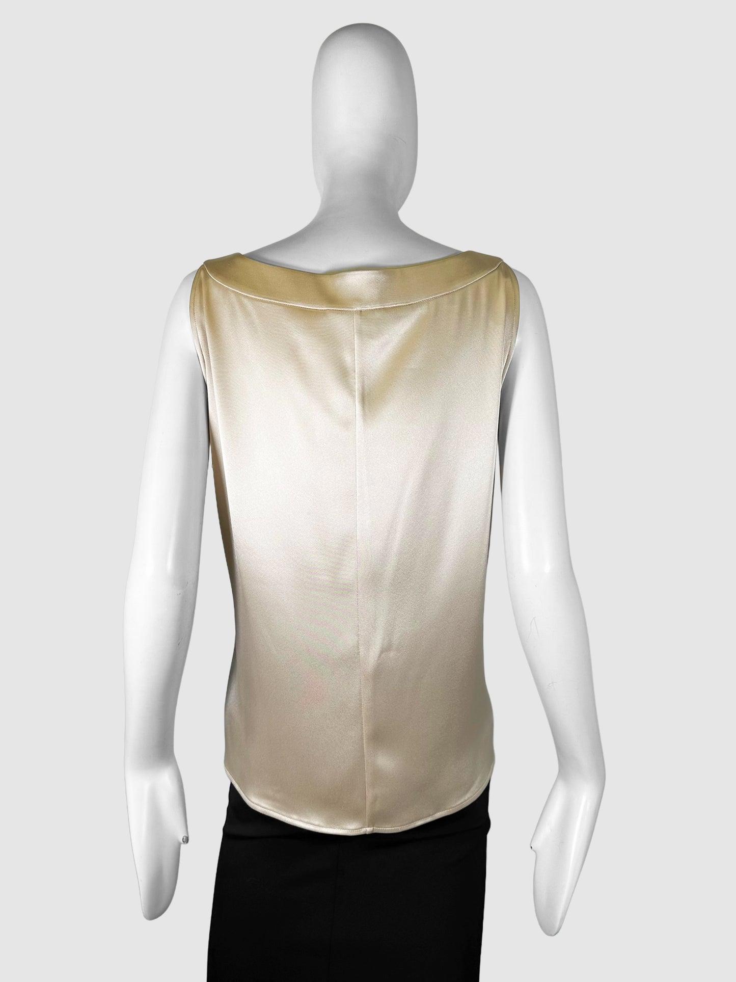 Ruched Scoop Neck Top - Size XL