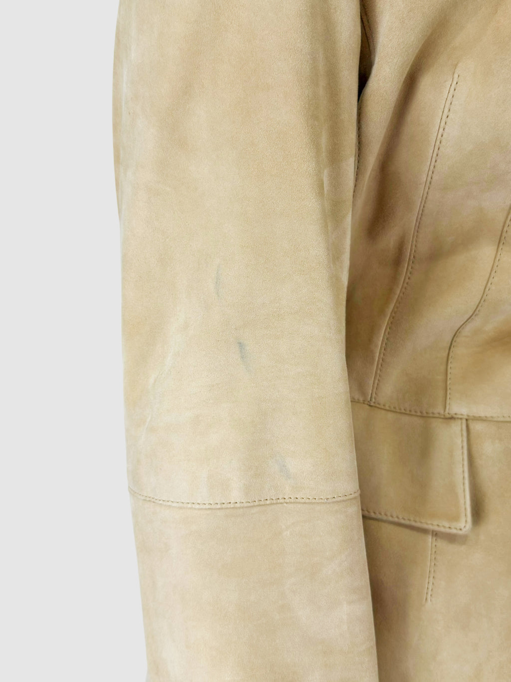 Suede Single-Breasted Blazer