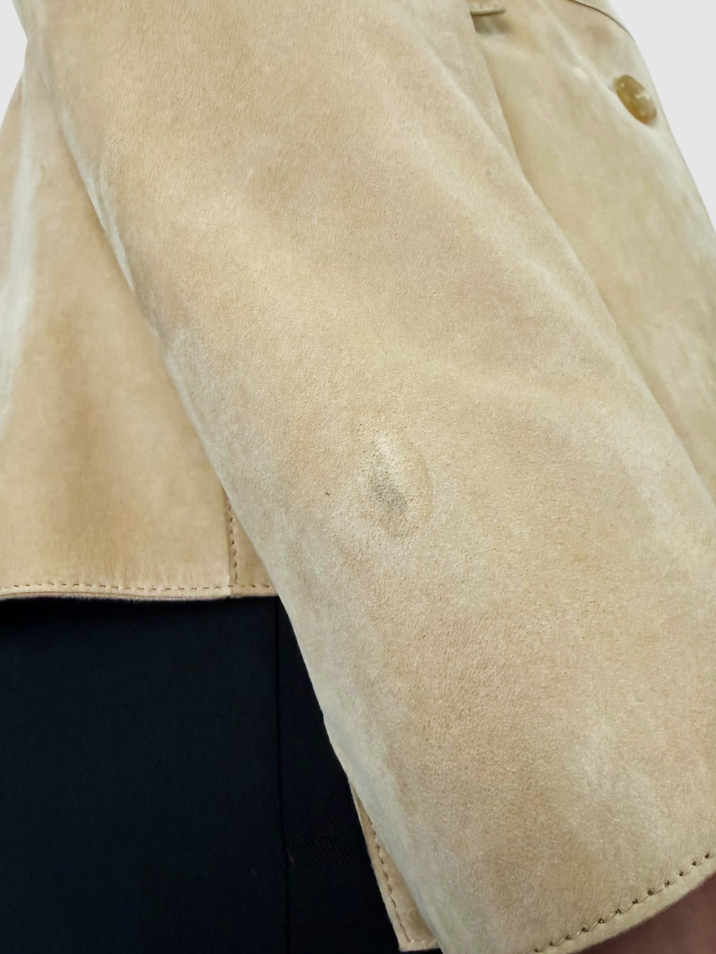 Suede Single-Breasted Blazer