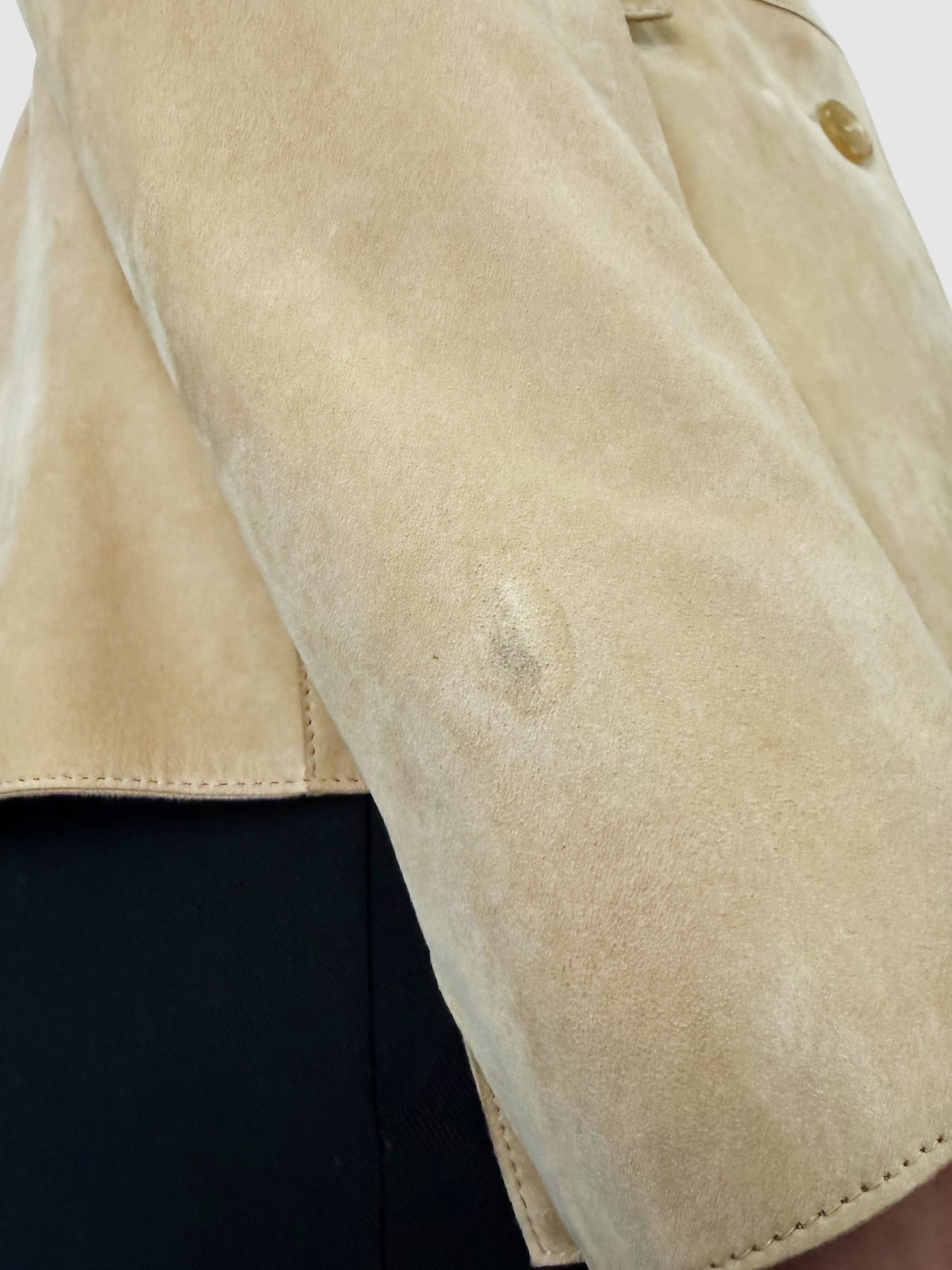 Suede Single-Breasted Blazer