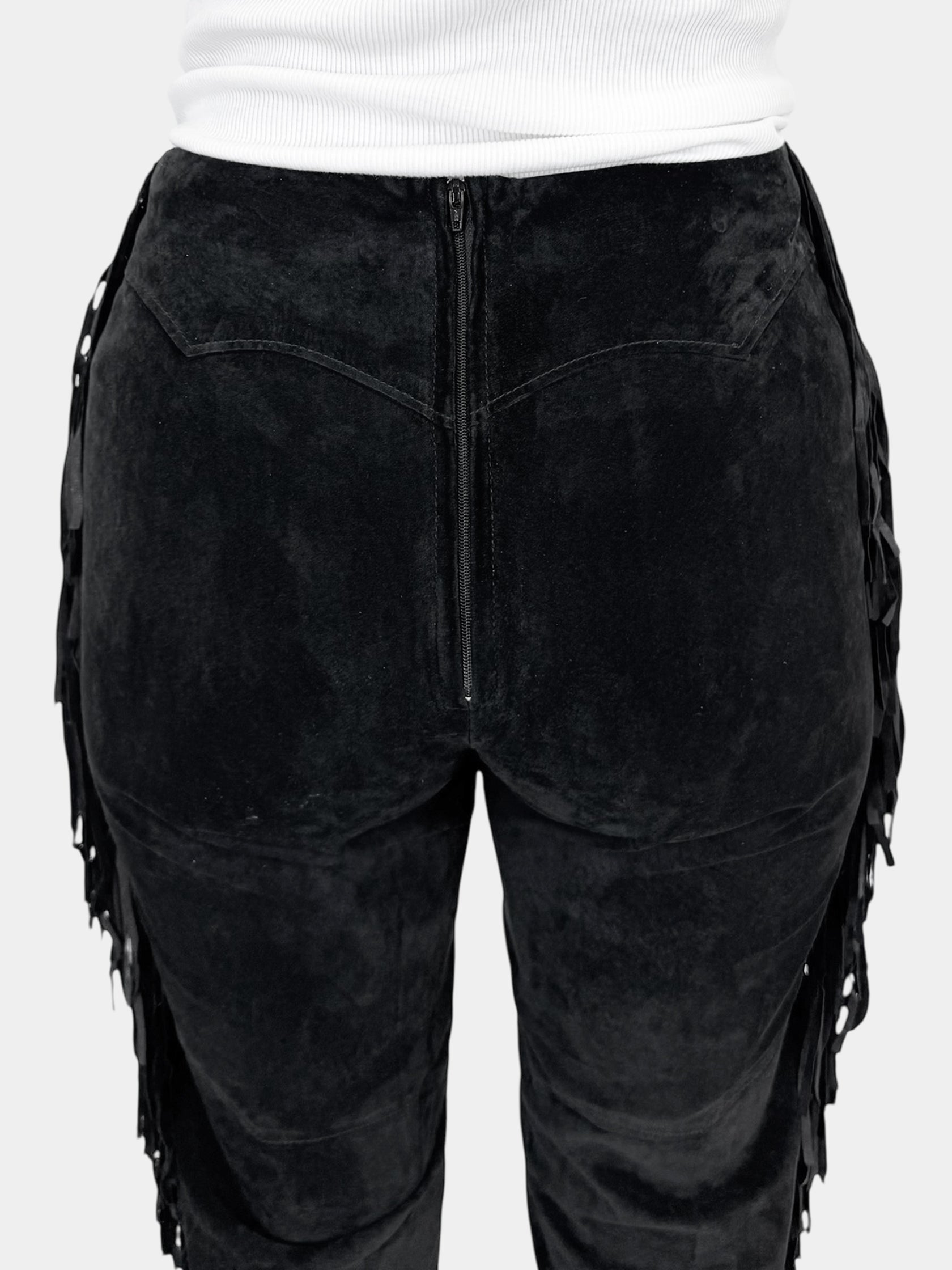 Suede Fringe Pants - Size 6