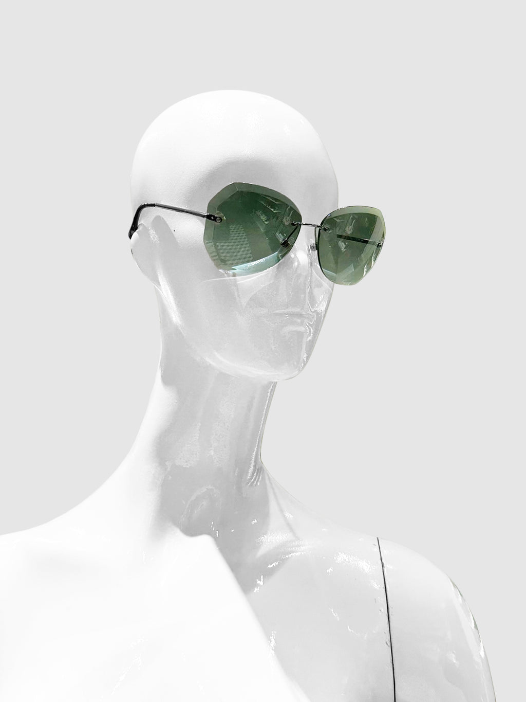 Rimless Hexagon Sunglasses