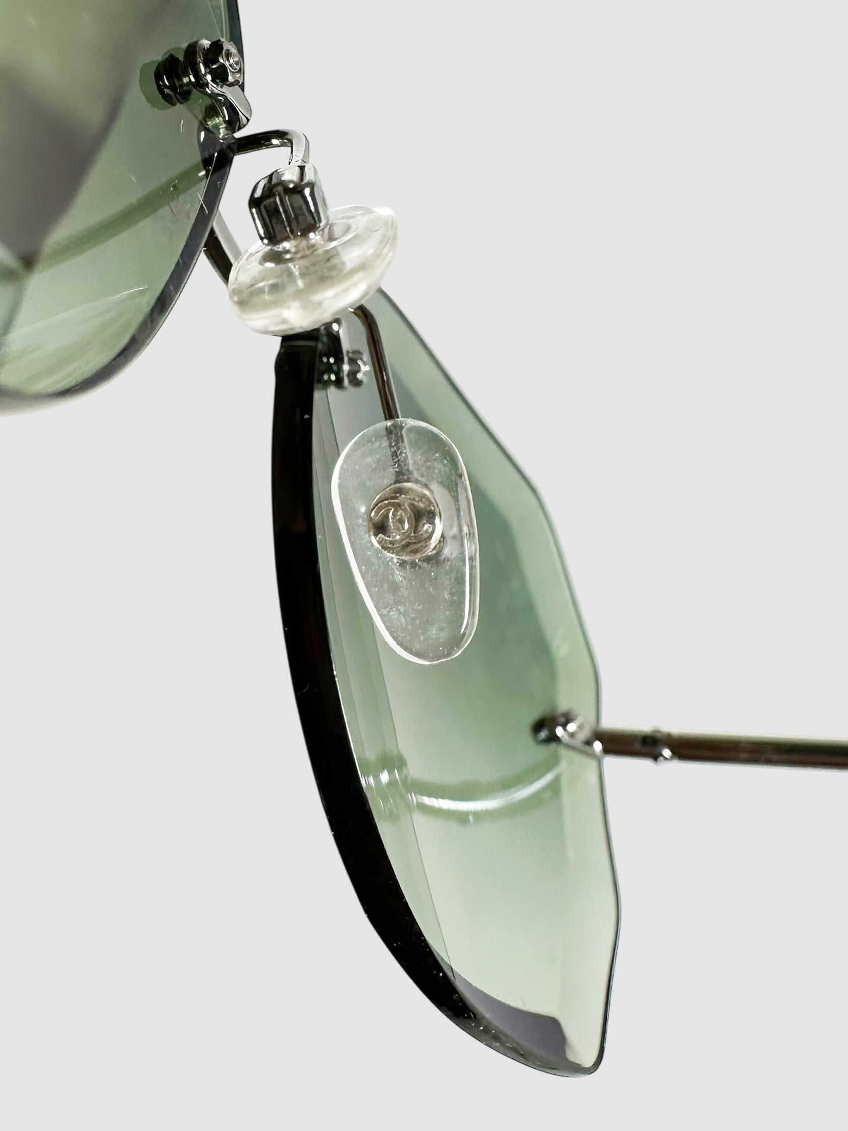 Rimless Hexagon Sunglasses