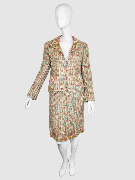 Tweed 2-Piece Suit Set - Size 40