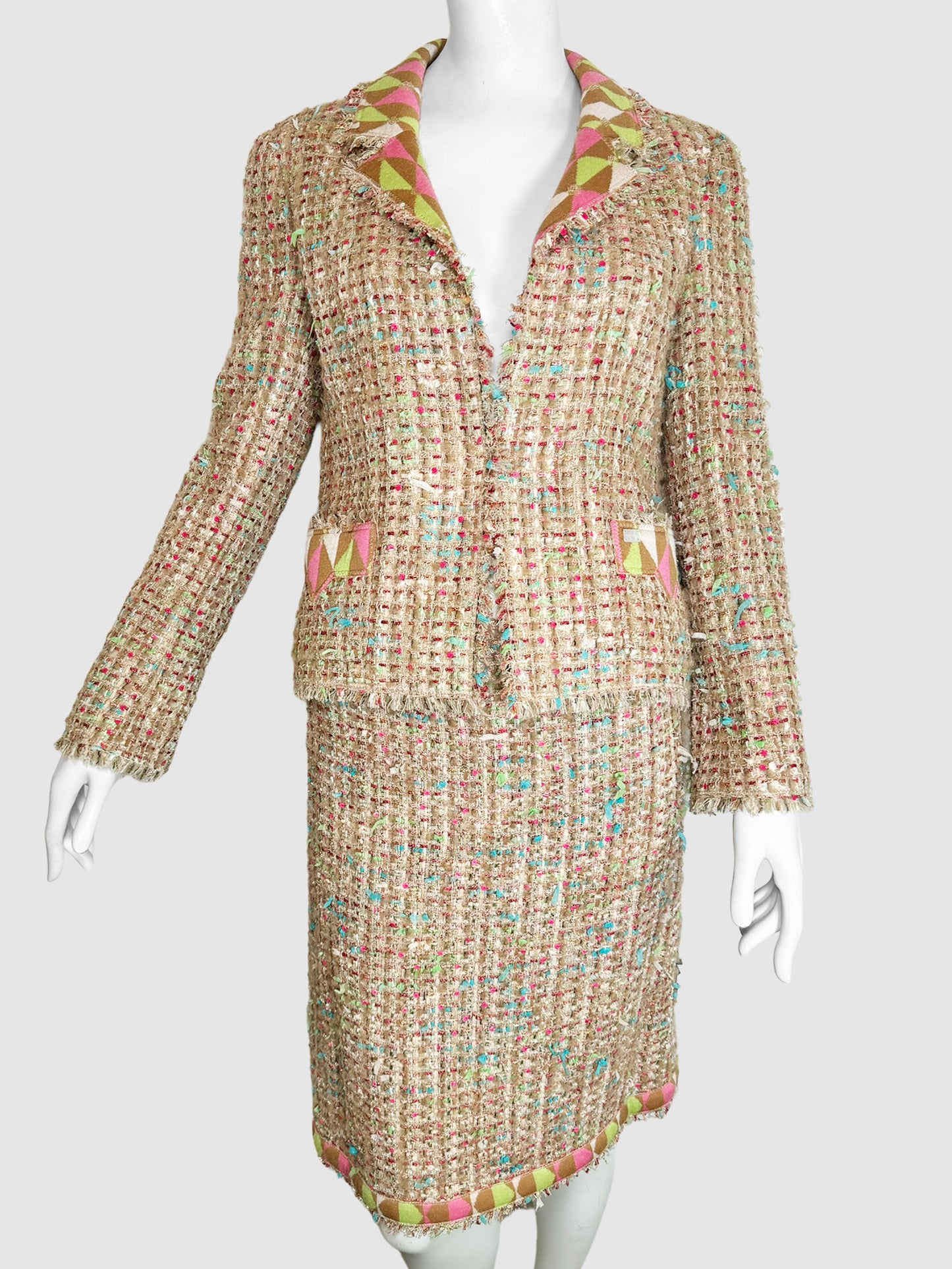 Tweed 2-Piece Suit Set - Size 40