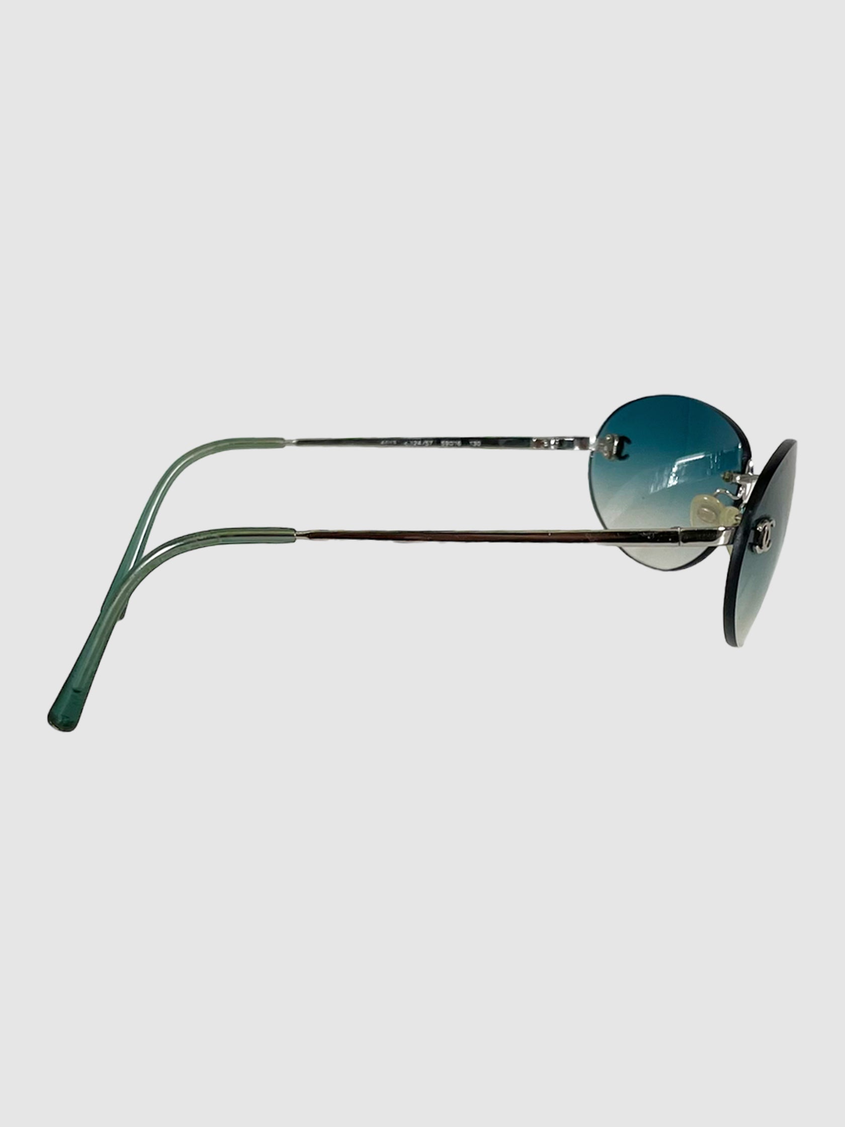 Oval Rimless Sunglasses