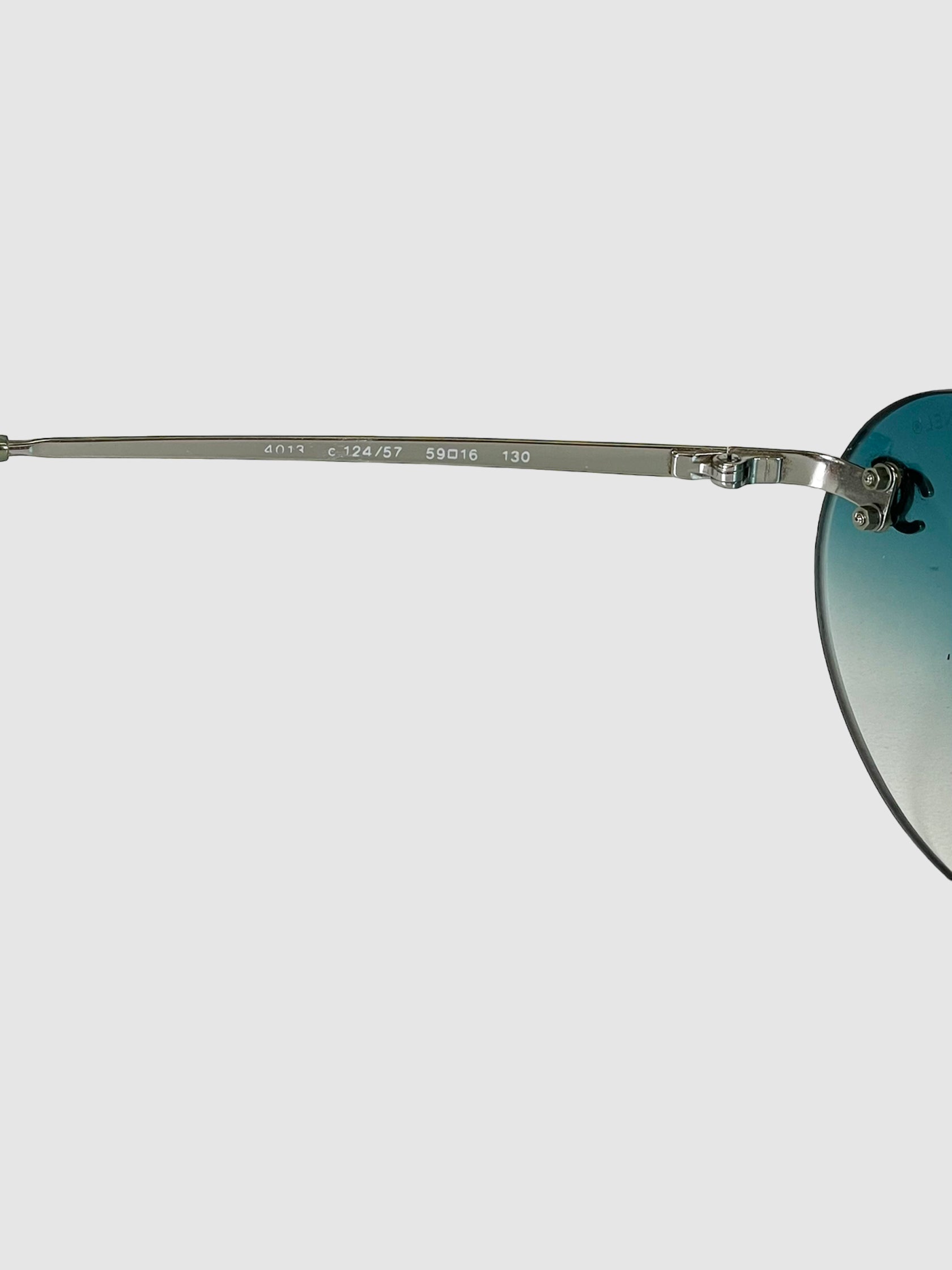 Oval Rimless Sunglasses