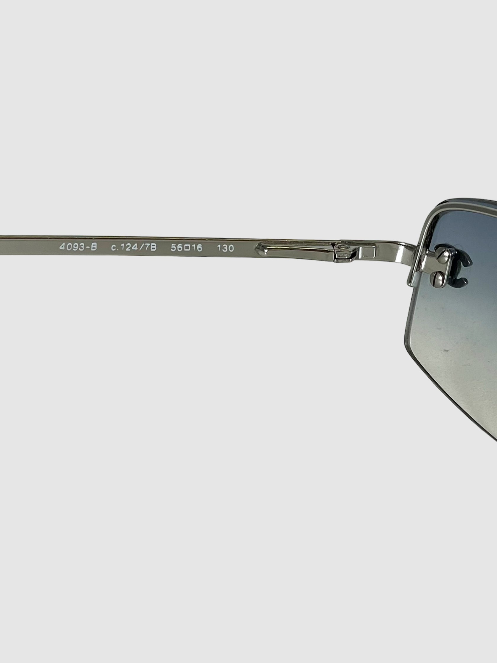 Rectangular Rimless Sunglasses