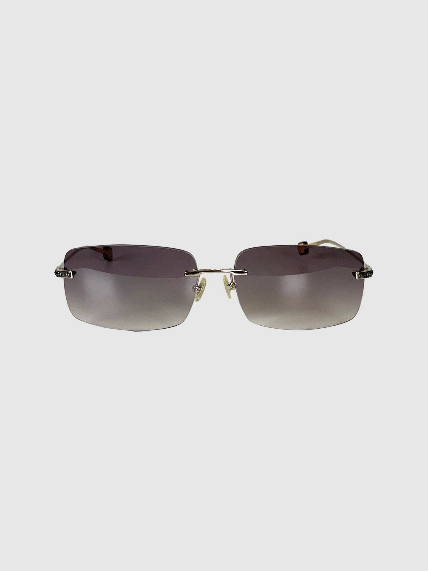 Rectangular Rimless Sunglasses