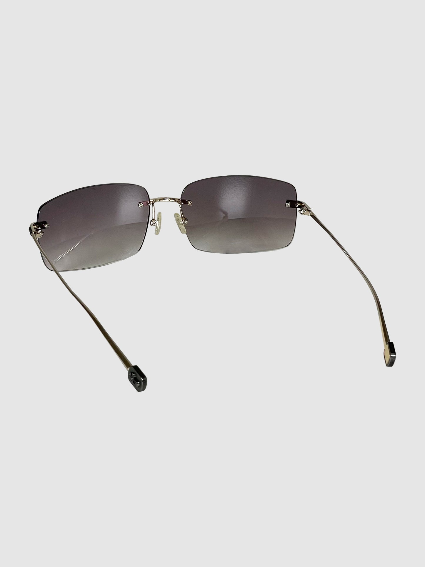 Rectangular Rimless Sunglasses