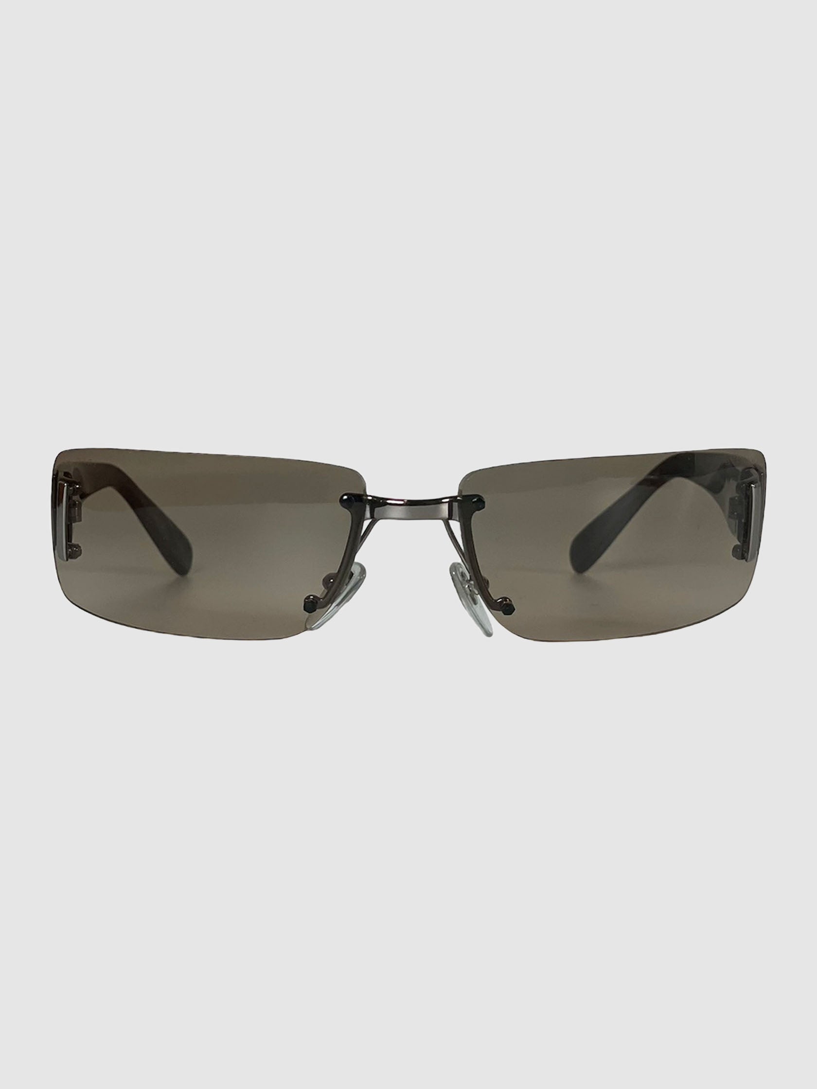 Rectangular Rimless Sunglasses