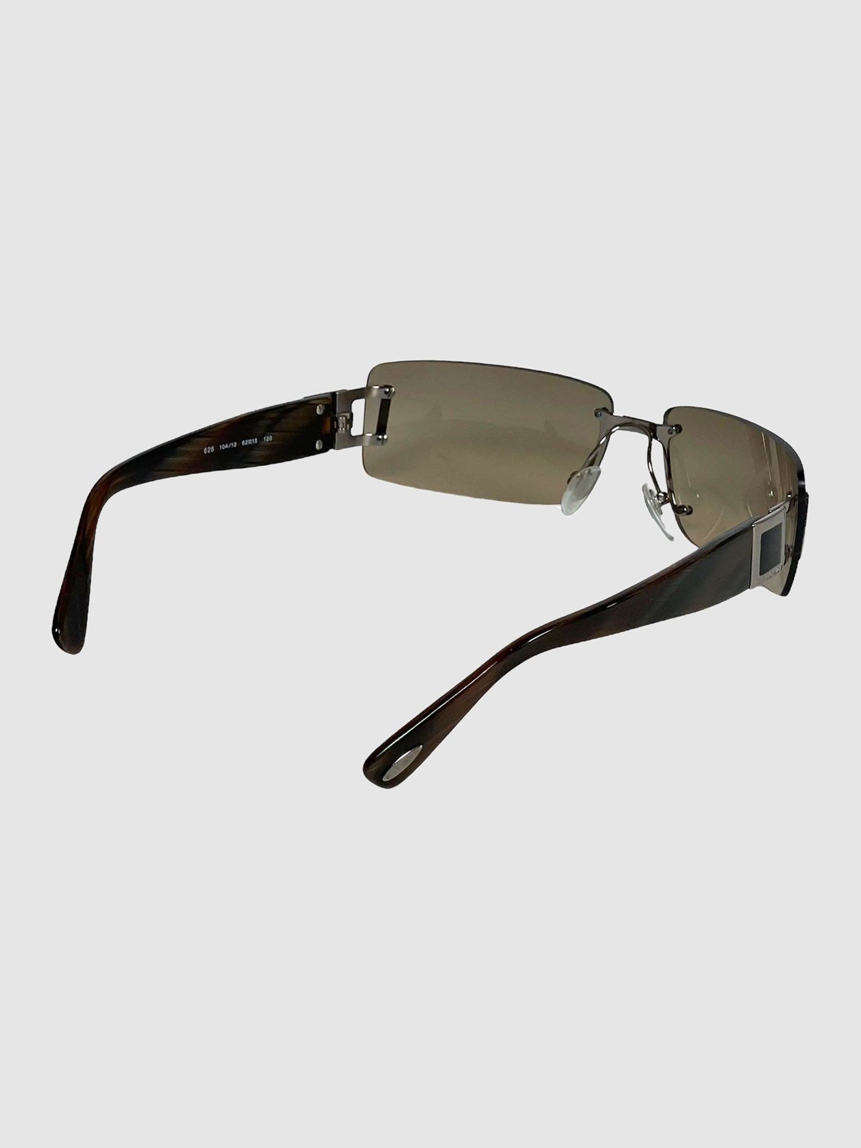 Rectangular Rimless Sunglasses