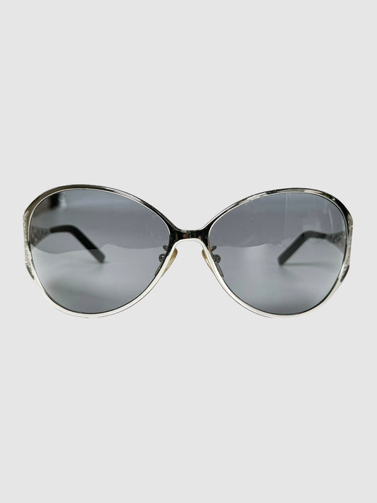 Fendi Oversized Zucca Tinted Sunglasses Consignment Secondhand Designer Luxury Resale Toronto Trendy 