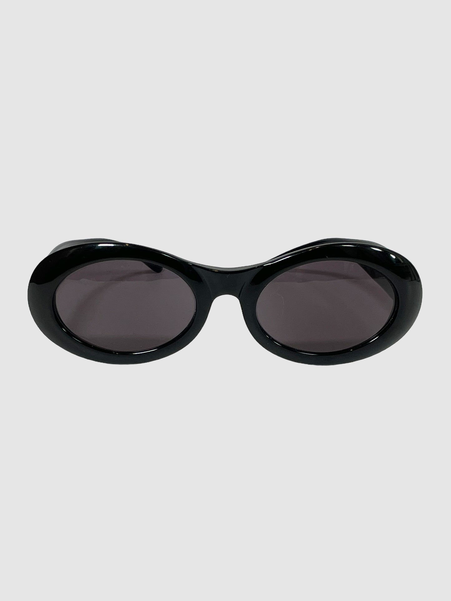 Gucci Oval Sunglasses in Black Acetate