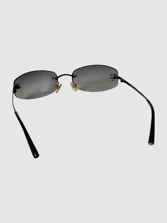 Rectangular Rimless Sunglasses