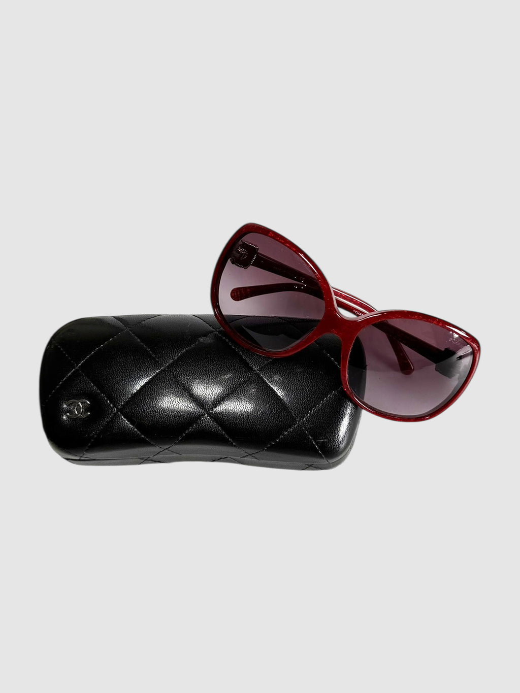 Chanel Red Oversized CC Square Sunglasses 5174 Luxury Designer Resale Consignment Toronto Secondhand