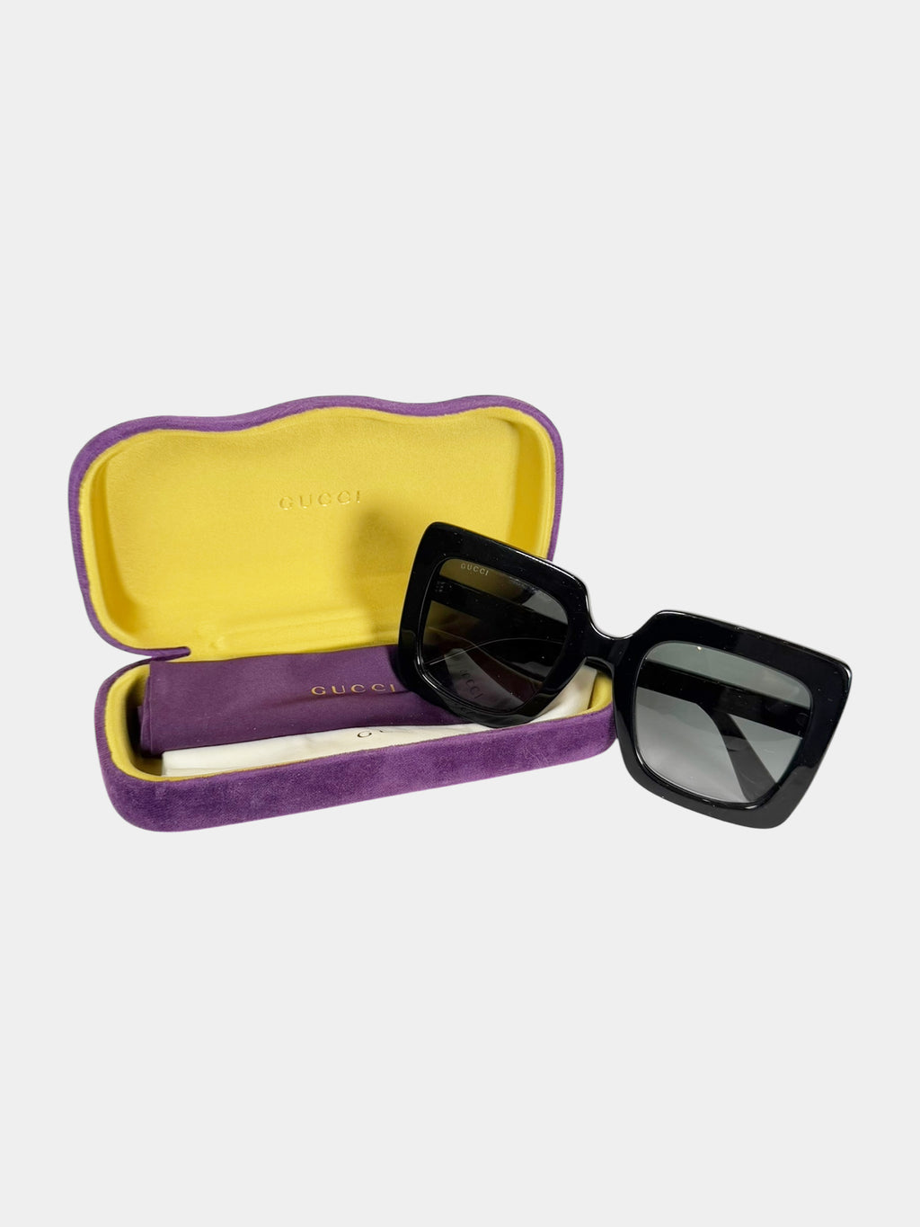 Gucci Black Interlocking G Oversized Square Sunglasses Luxury Designer Resale Consignment Toronto