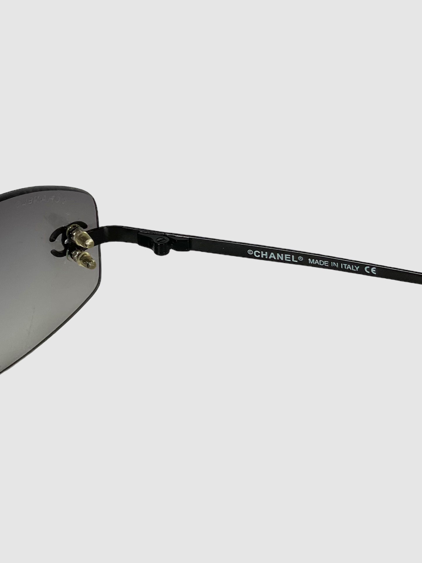 Rectangular Rimless Sunglasses