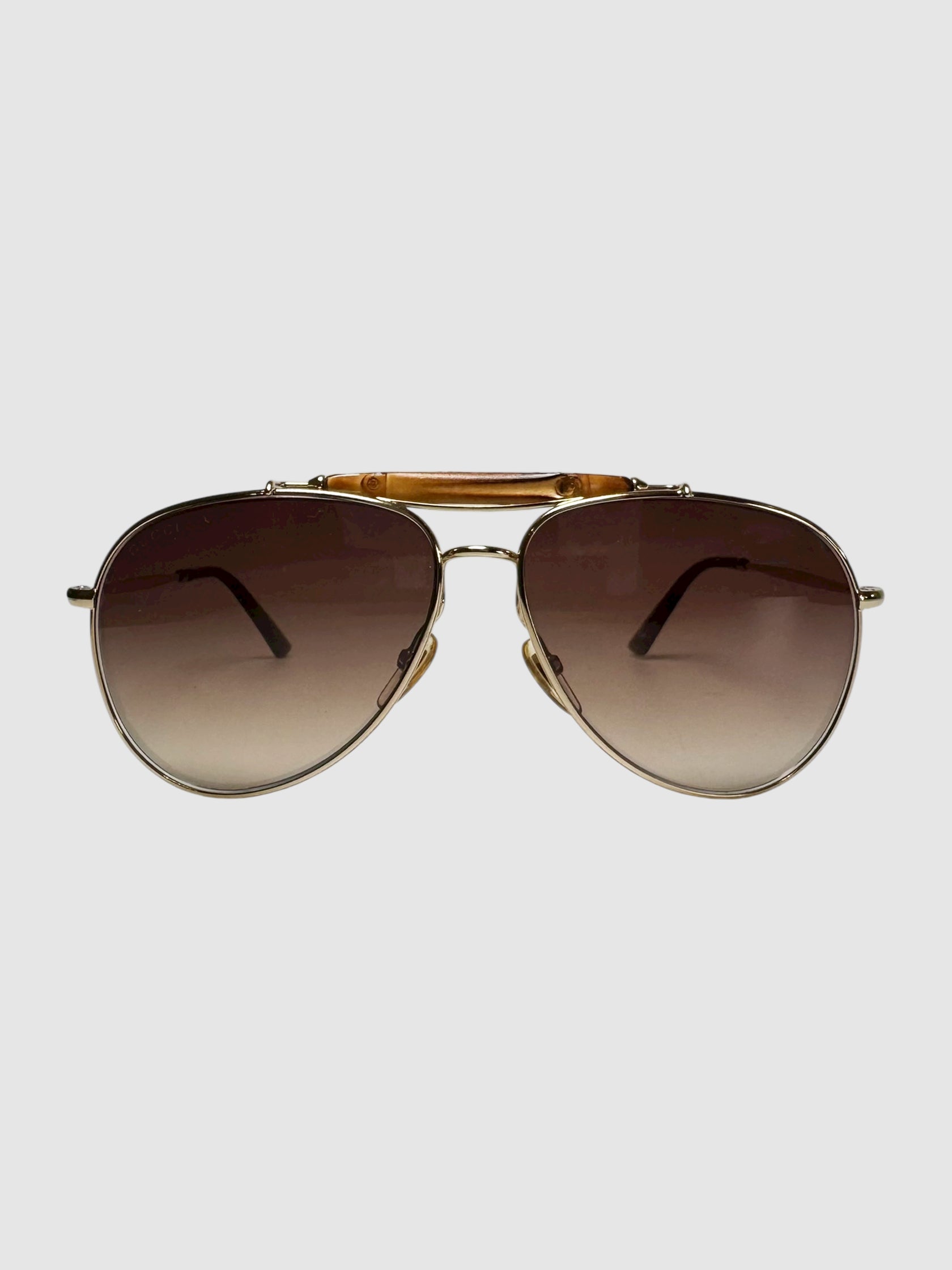Bamboo Aviator Sunglasses