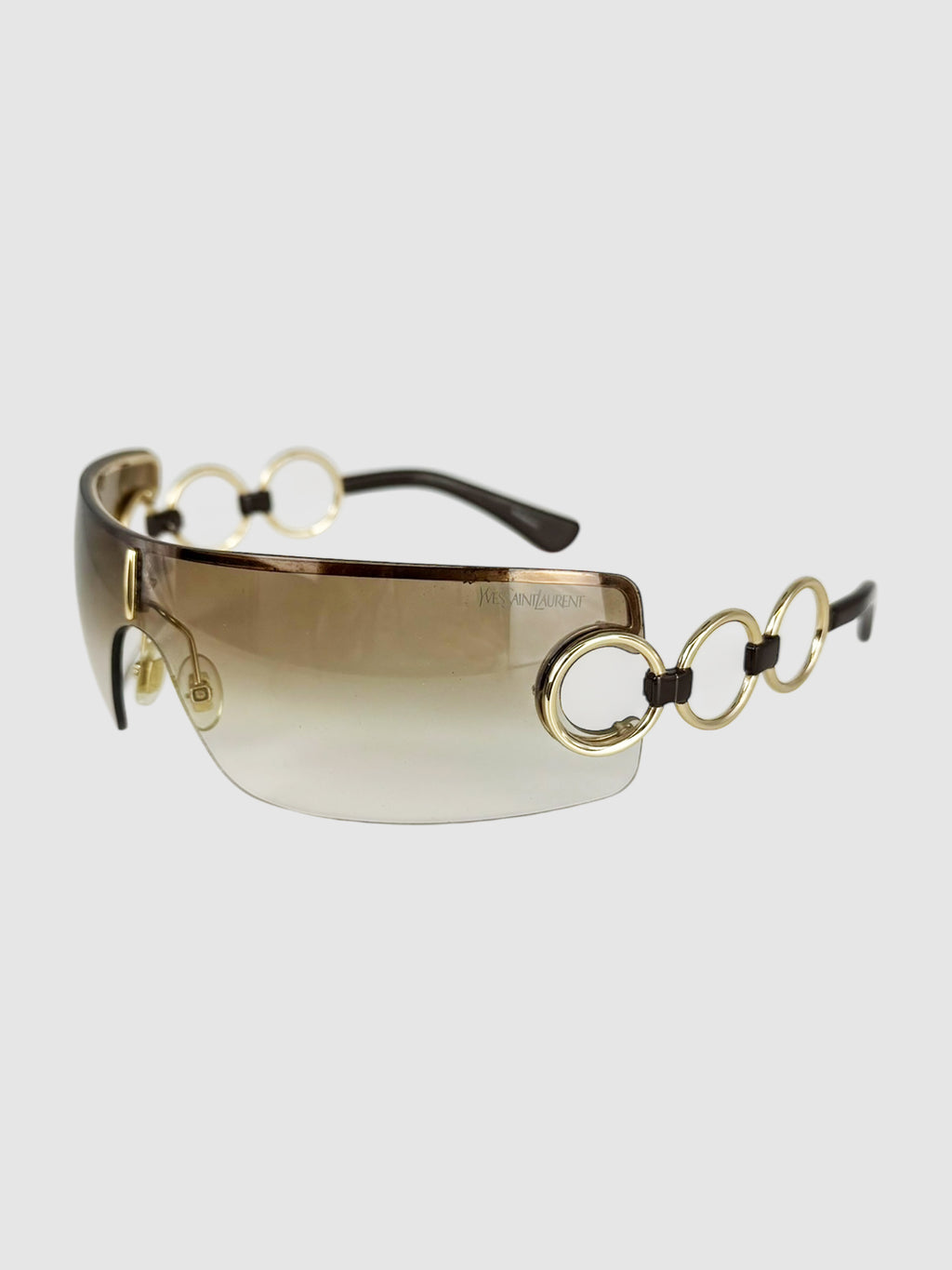 Rimless Shield Chain Sunglasses