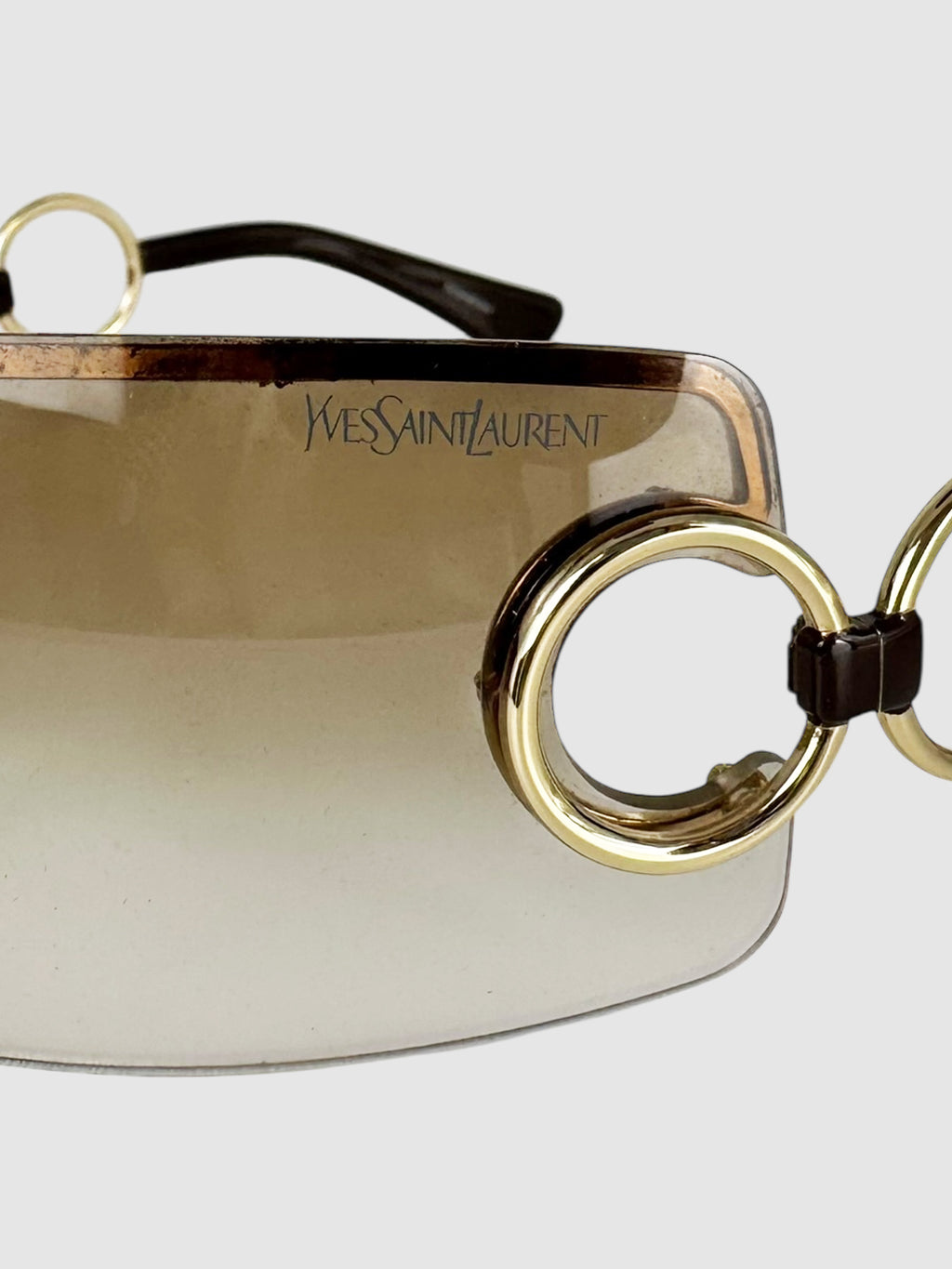 Rimless Shield Chain Sunglasses