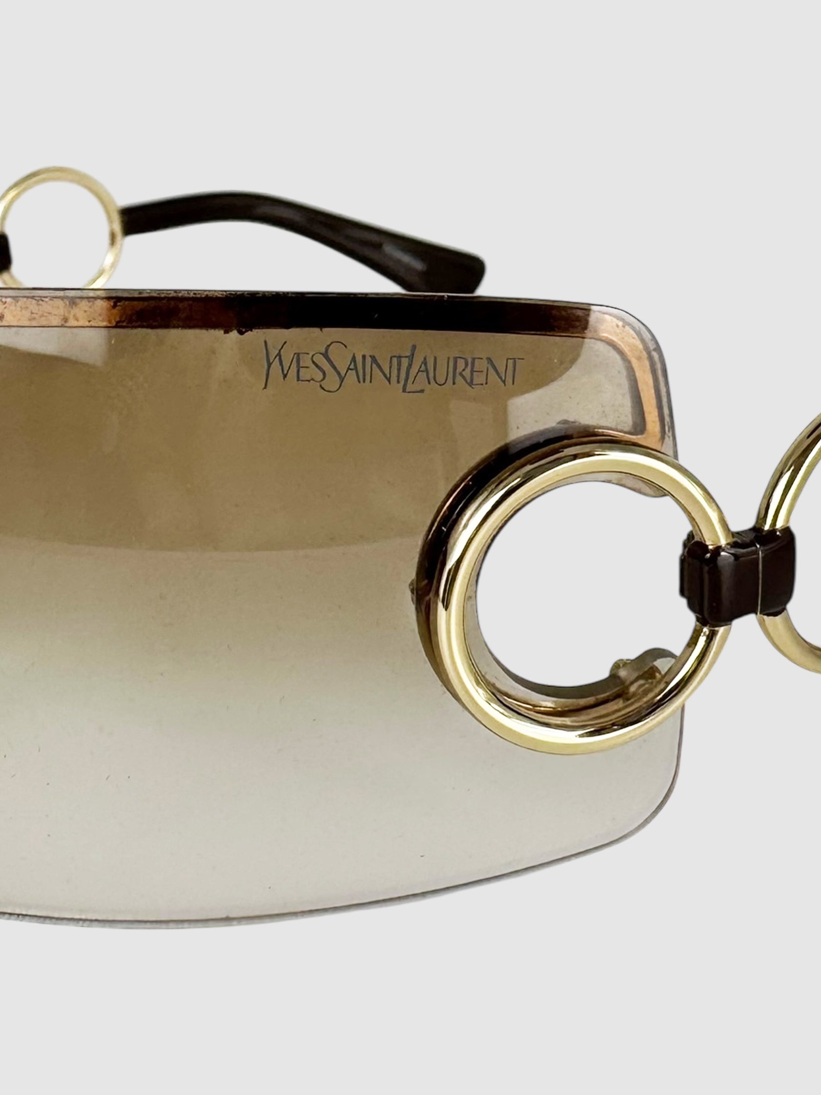 Rimless Shield Chain Sunglasses