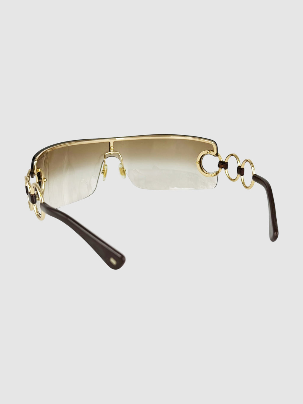 Rimless Shield Chain Sunglasses