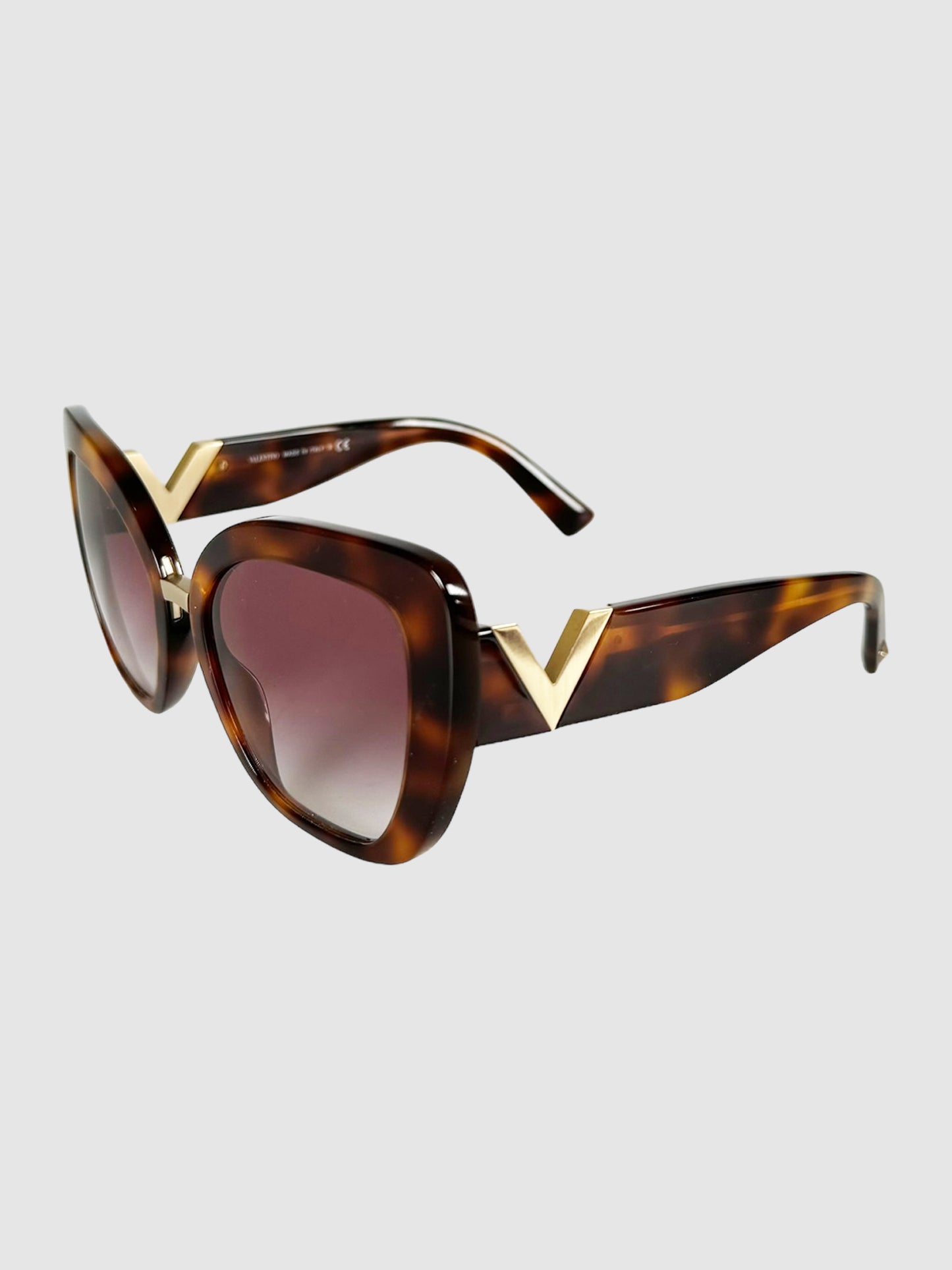 Cat Eye V Logo Sunglasses