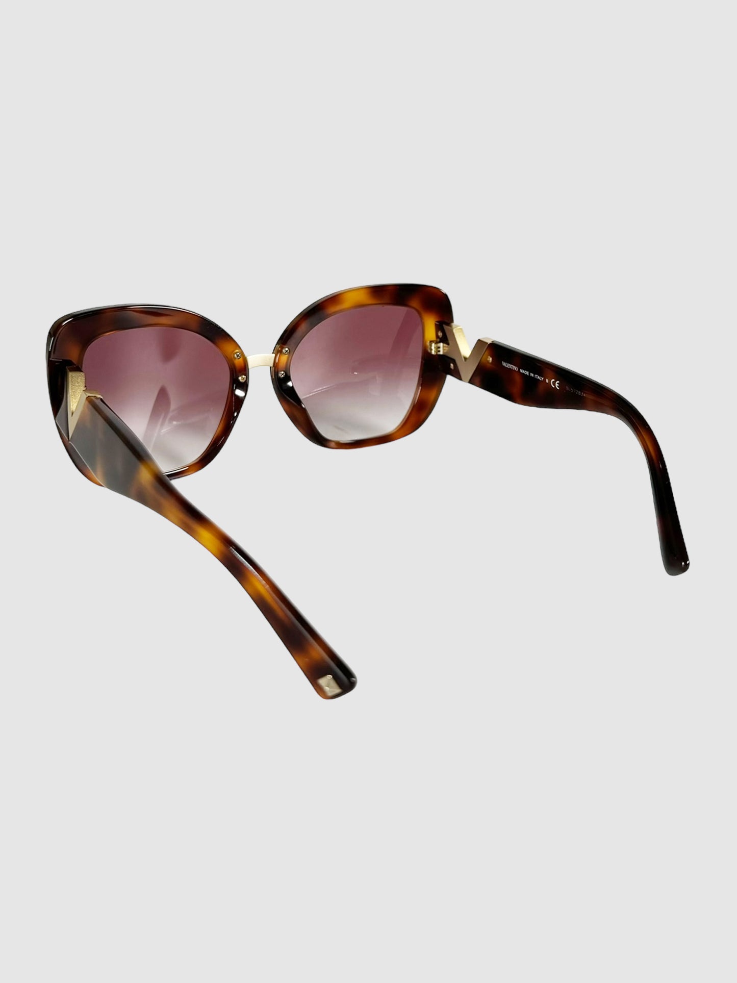 Cat Eye V Logo Sunglasses