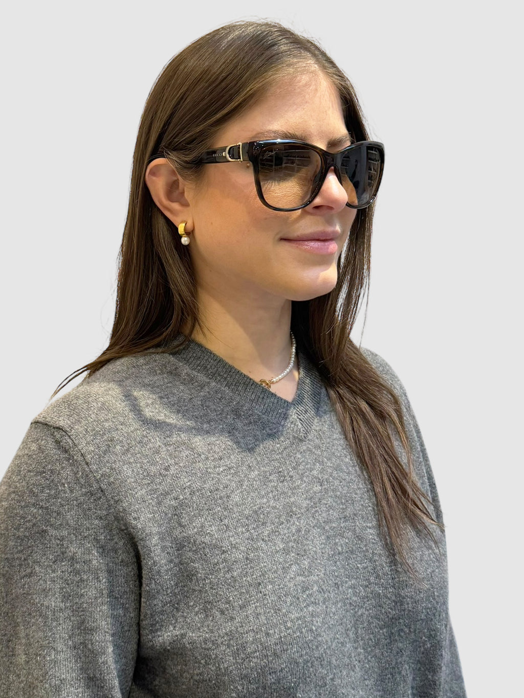 Tortoiseshell Semi-Cat Eye Sunglasses