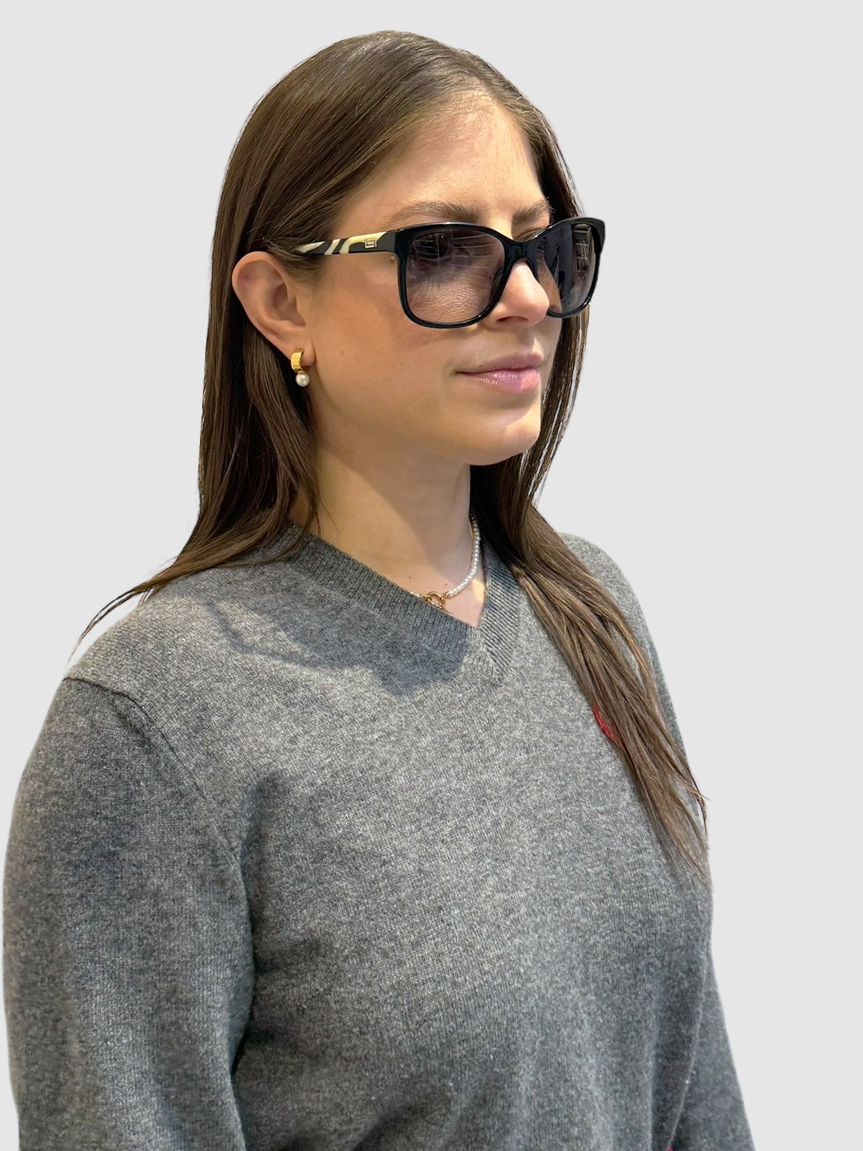 Abstract Print Square Sunglasses