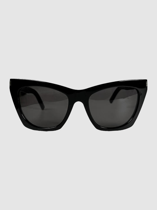 Saint Laurent SL214 001 New Wave Kate Sunglasses in Black Consignment Secondhand Designer Luxury Resale Toronto Trendy