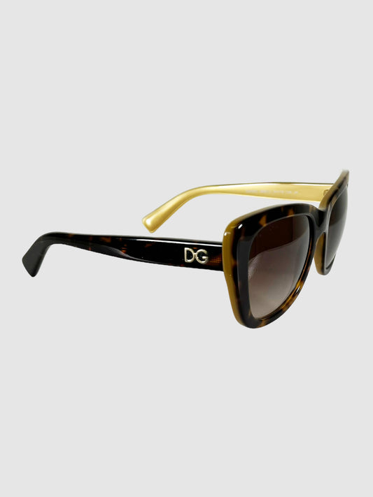 Dolce & Gabbana Havana Gradient Sunglasses