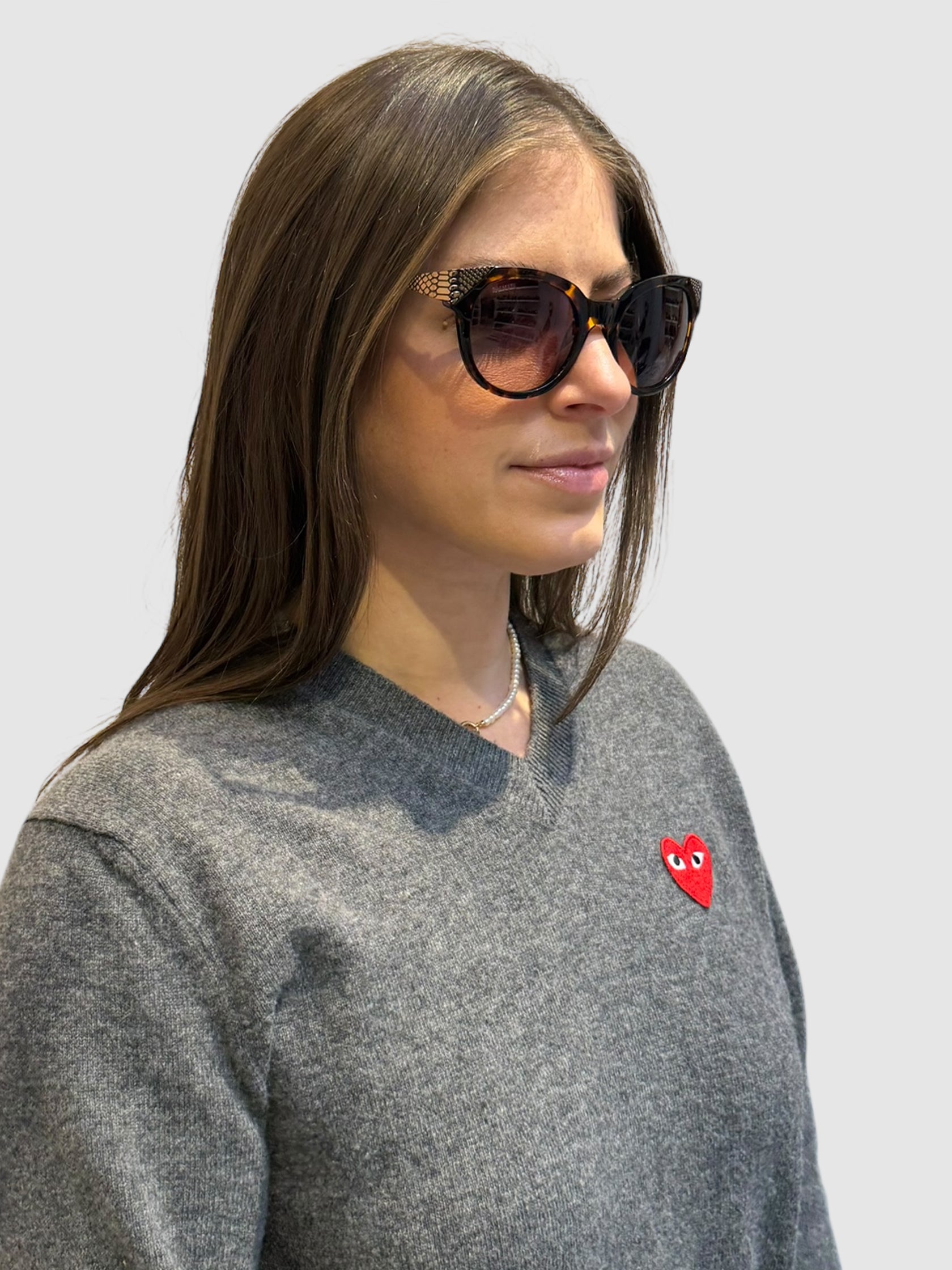 Modified Cat Eye Tortoiseshell Sunglasses