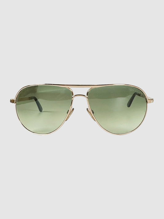 Tom Ford Marko Tinted Aviator Sunglasses Consignment Secondhand Designer Luxury Resale Toronto Trendy