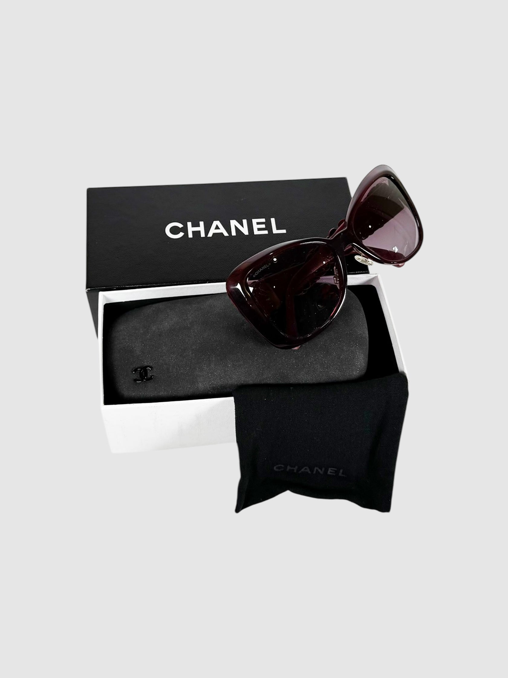 Leather Camelia Sunglasses