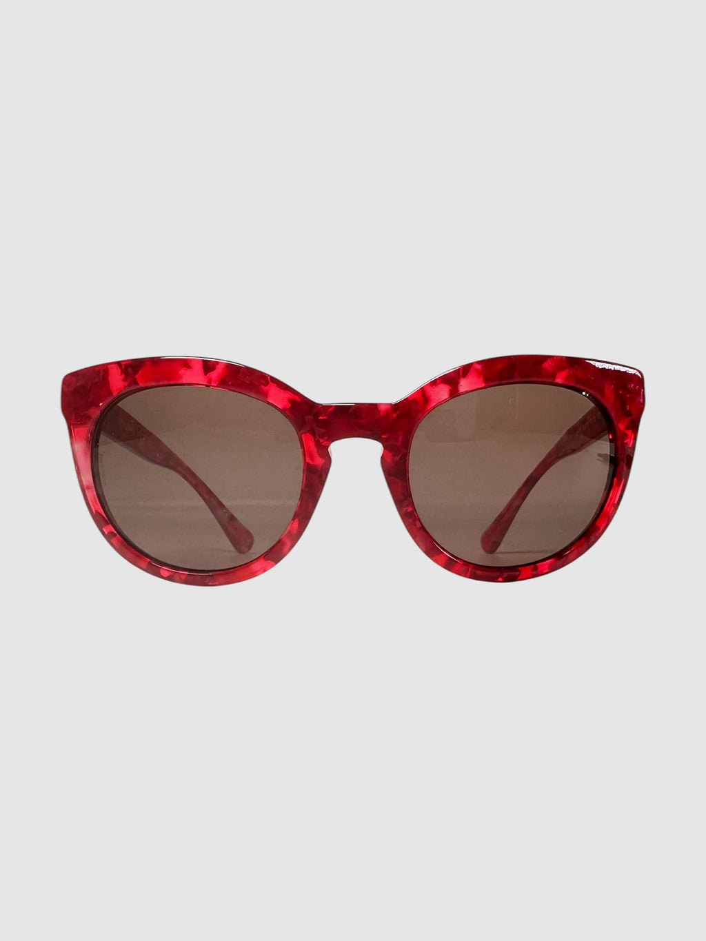 Abstract Frame Round Sunglasses
