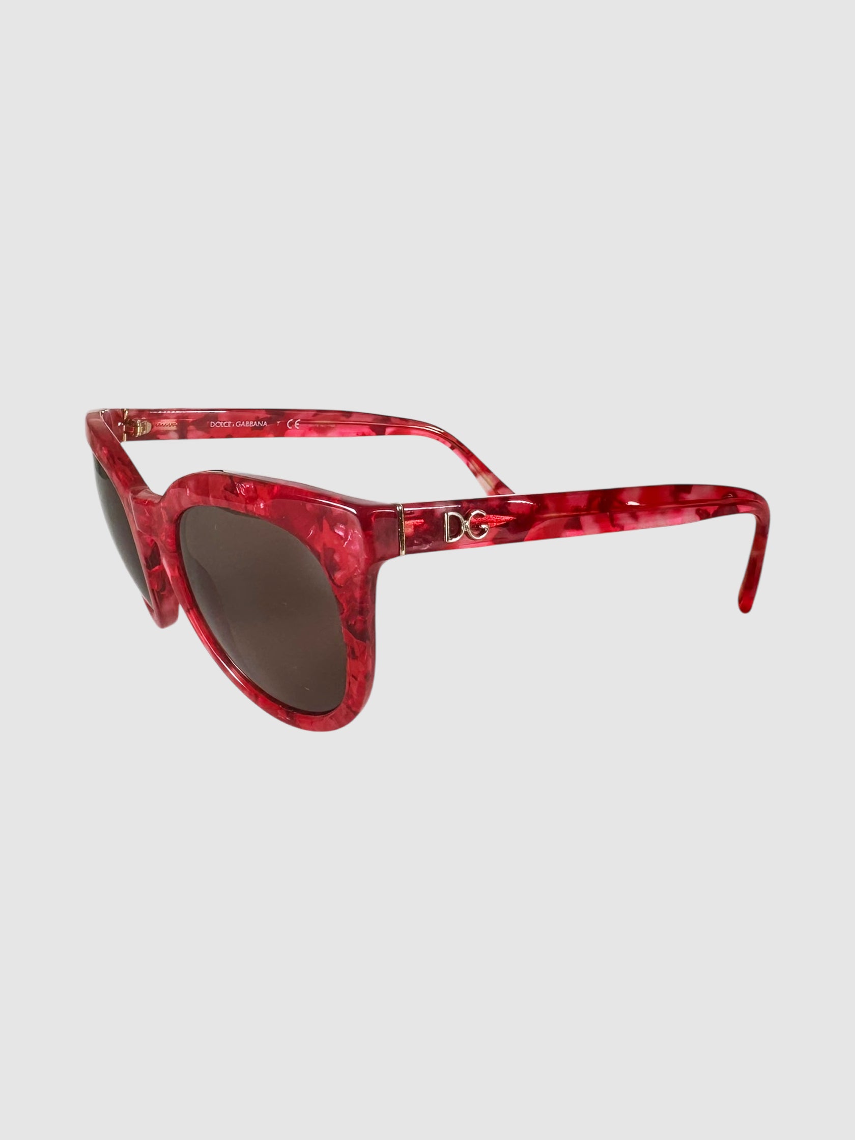 Abstract Frame Round Sunglasses
