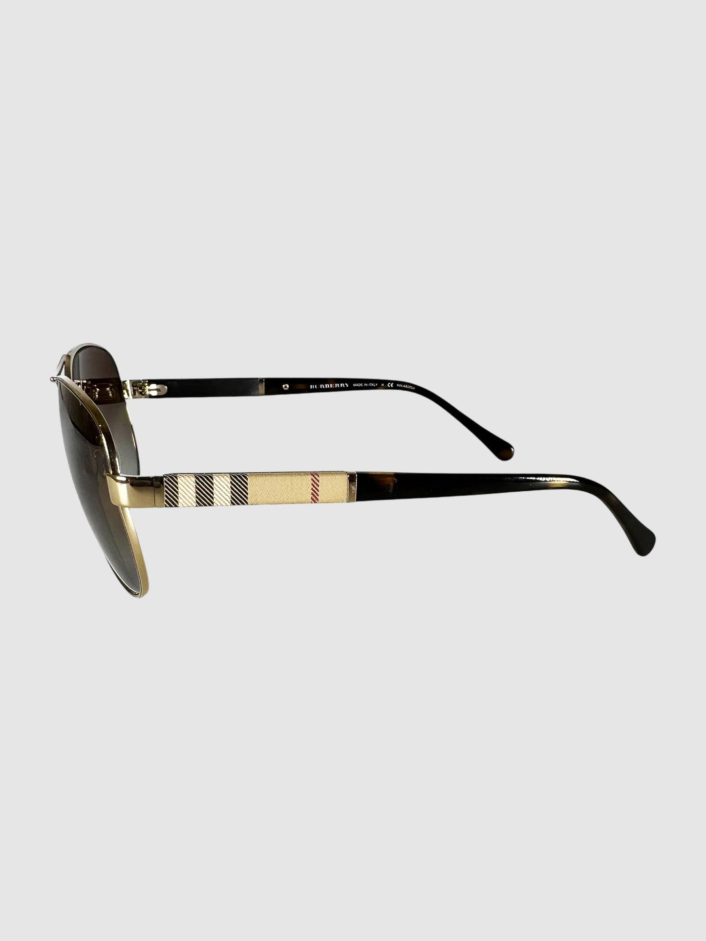 Polarized Nova Check Aviator Sunglasses